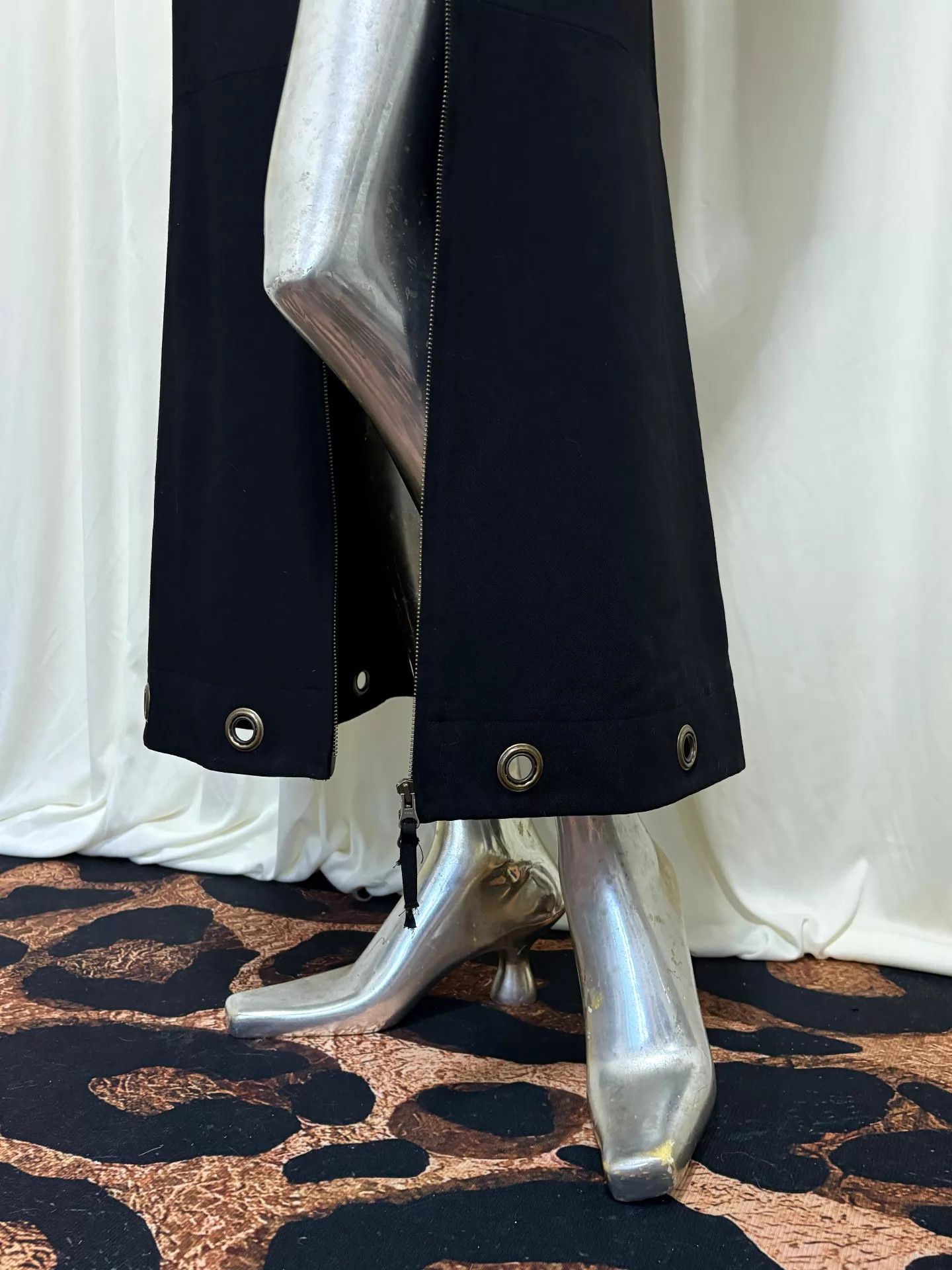 Jean Paul Gaultier JPG Vintage Rare Iron Ring Hollow Hem Dbl Zip Coat 40 Size S / US 4 / IT 40 - 5 Thumbnail