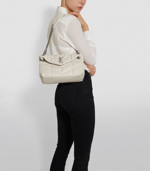 Saint Laurent Paris o1s1wg110924 Size: OS / Puffer Small Nappa Leather Bag Beige Size ONE SIZE - 4 Thumbnail