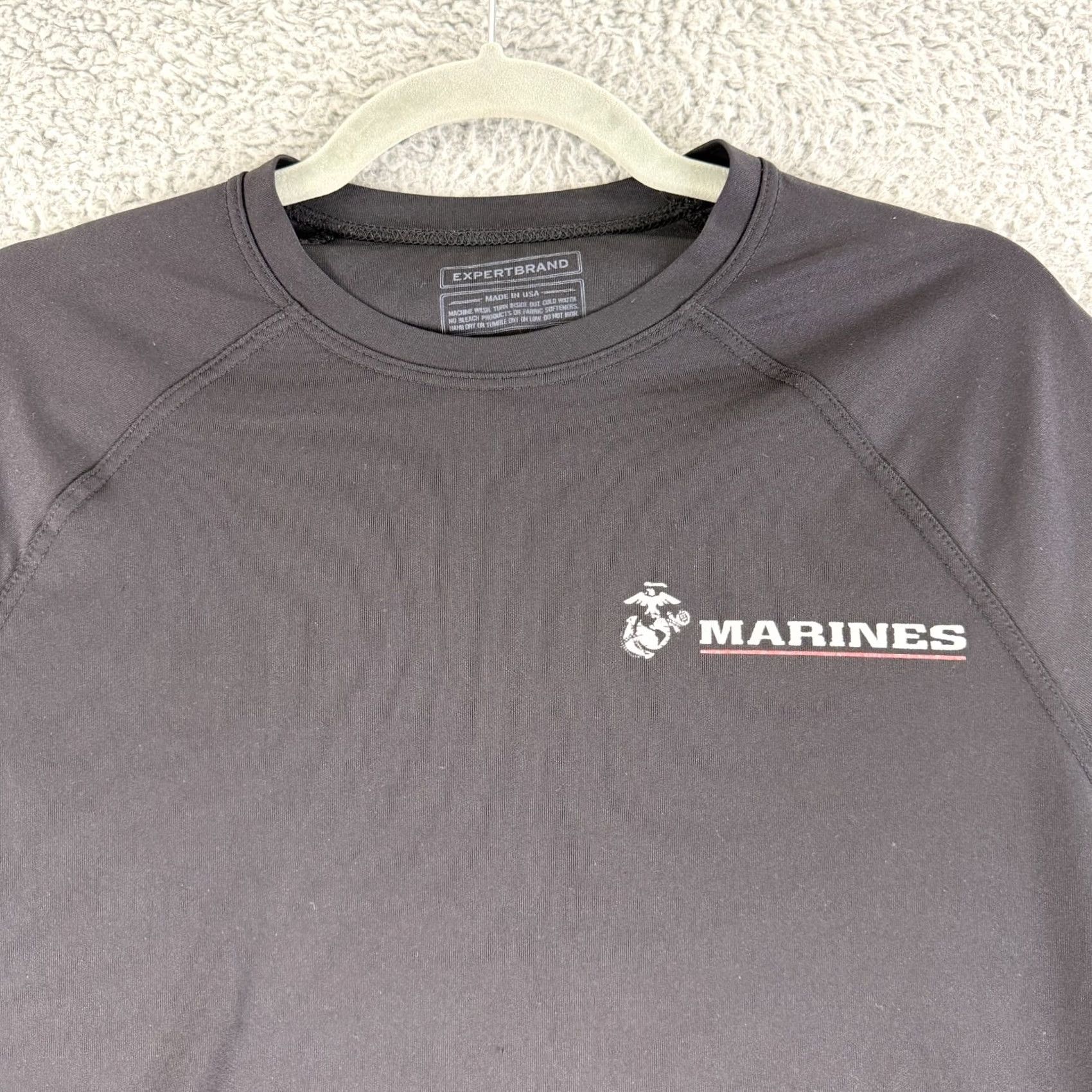 Vintage Expertbrand Mens M Black Rash Guard Short Sleeve Stretch Microfiber USA Size US 31 - 2 Thumbnail