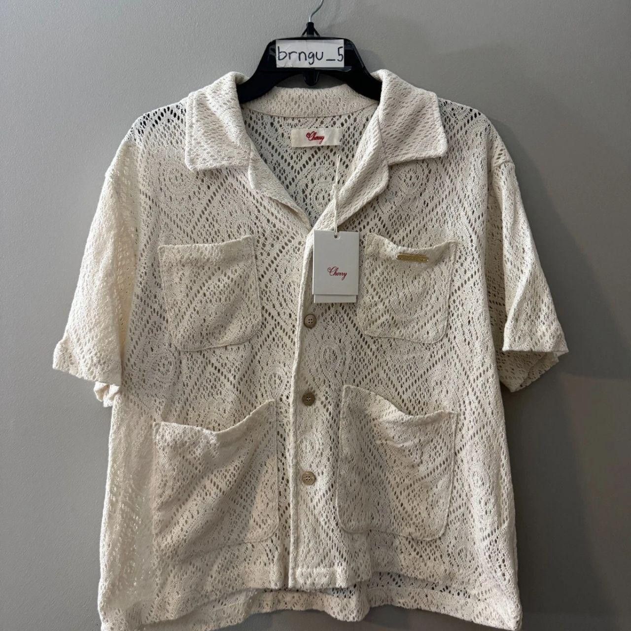 Cherry LA CHERRY LOS ANGELES Crochet Lace Shirt Button Down Medium Size US M / EU 48-50 / 2 - 1 Thumbnail