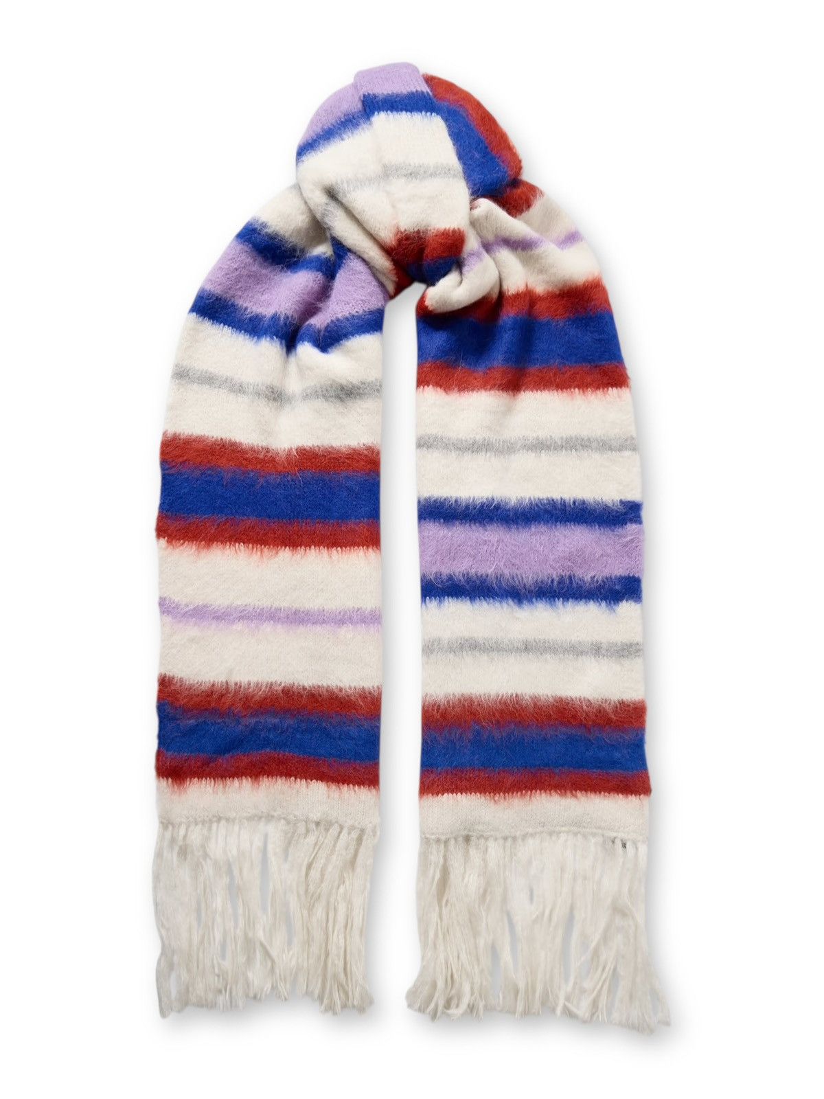 The Elder Statesman Peruvian Alpaca Thistle Vineyard Stripe Scarf Size ONE SIZE - 1 Thumbnail