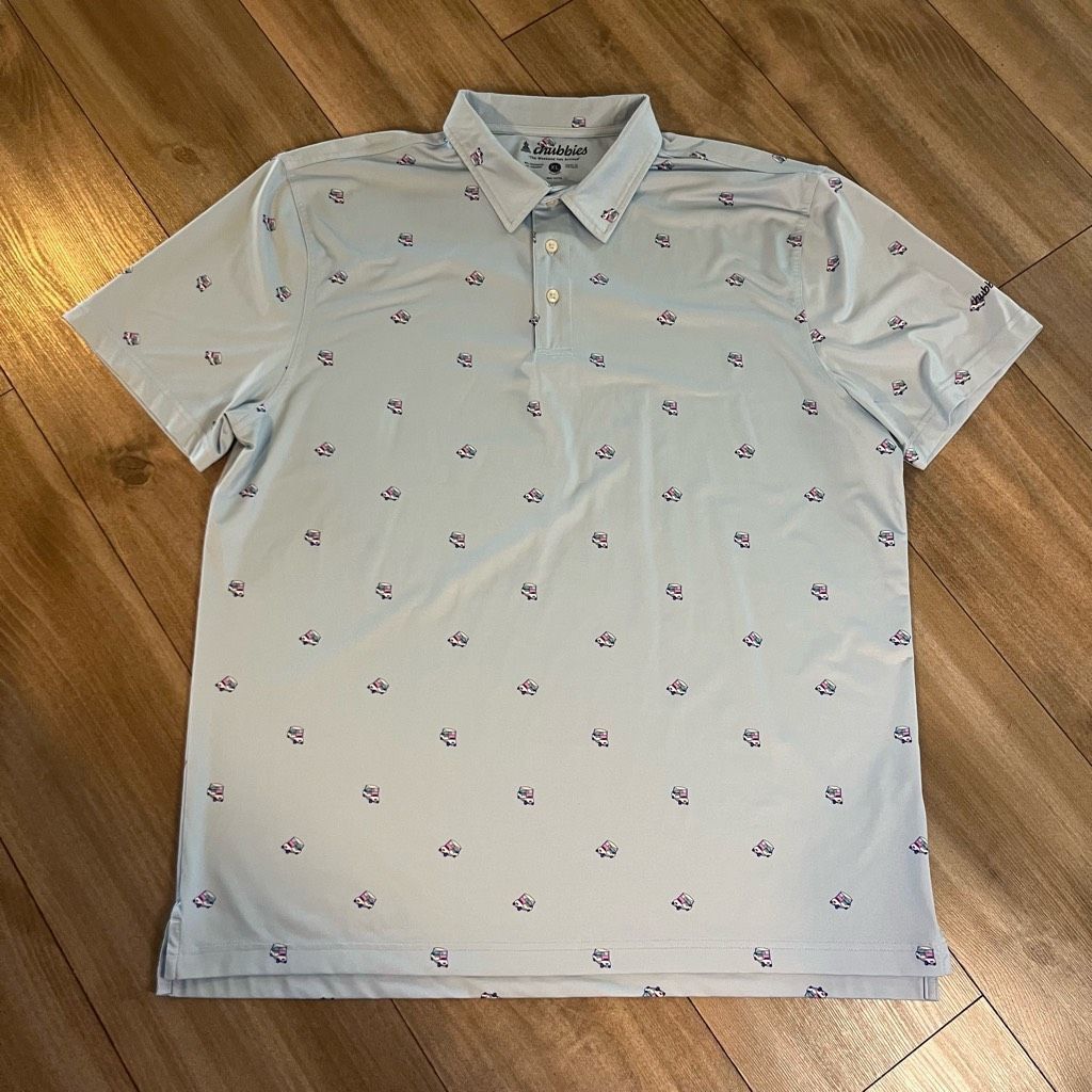 Chubbies Chubbies Blue Athletic Workout Casual Polo Men XL Bin H-47 Size US XL / EU 56 / 4 - 1 Thumbnail