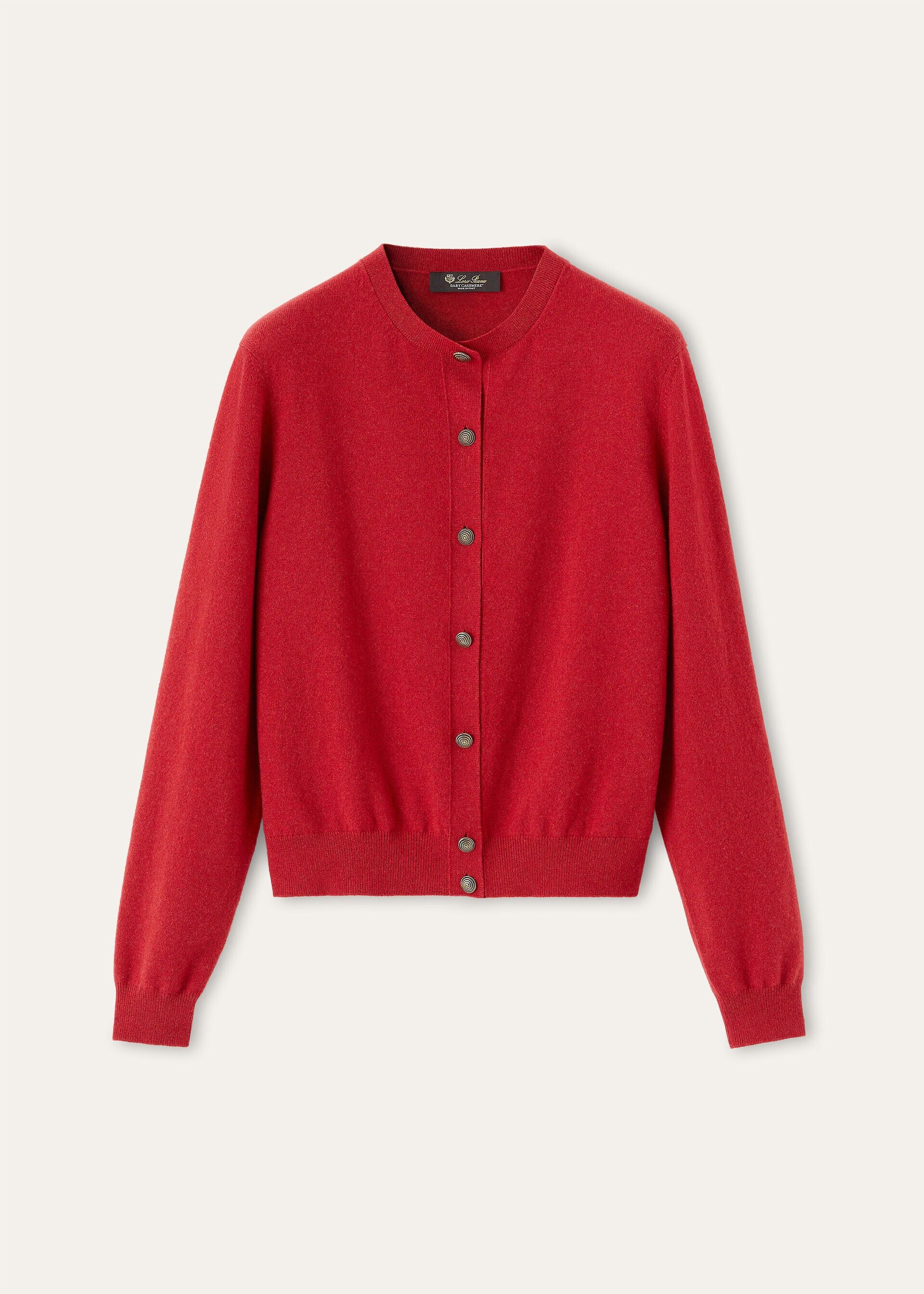 Loro Piana os11x0326 FAQ8645 Classic Cardigan in Fiery Aura Melange Size S / US 4 / IT 40 - 1 Thumbnail