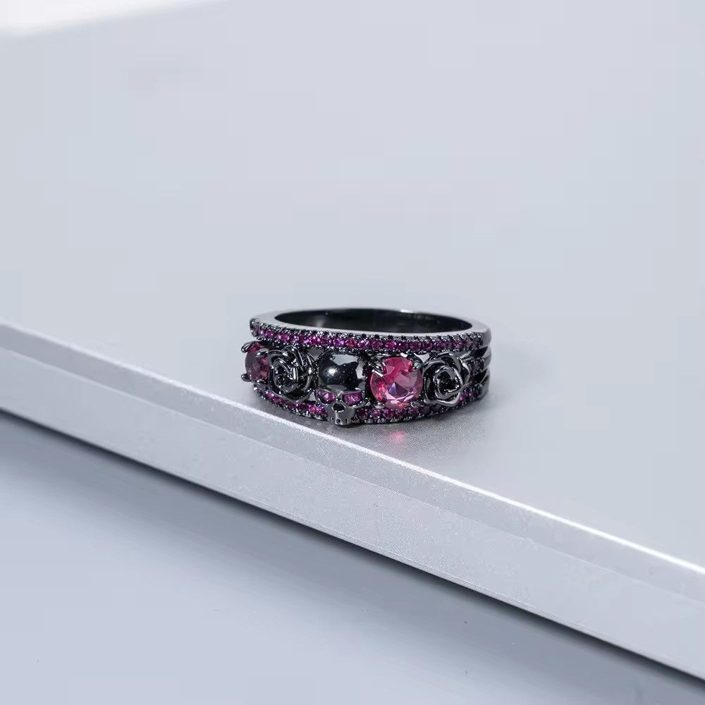 Jewelry × Vintage Vintage Skull Flower Ring Size ONE SIZE - 4 Thumbnail