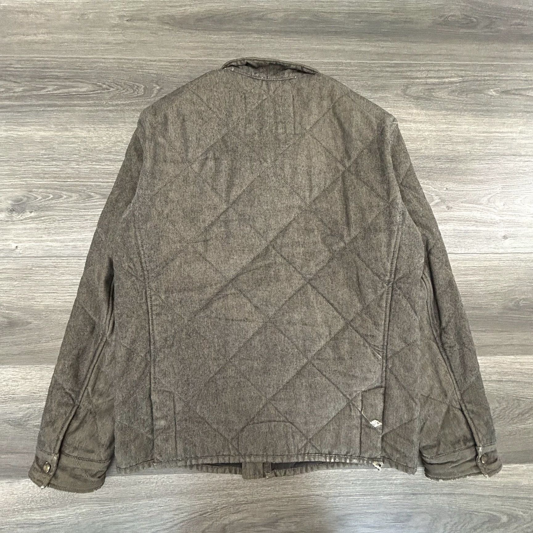 J.Crew J.CREW Sussex Quilted Jacket Mens M Dark Moss Green Workwear zip Mid-Length Outdoor 90s Preppy Mens Clothing Size US M / EU 48-50 / 2 - 2 Thumbnail