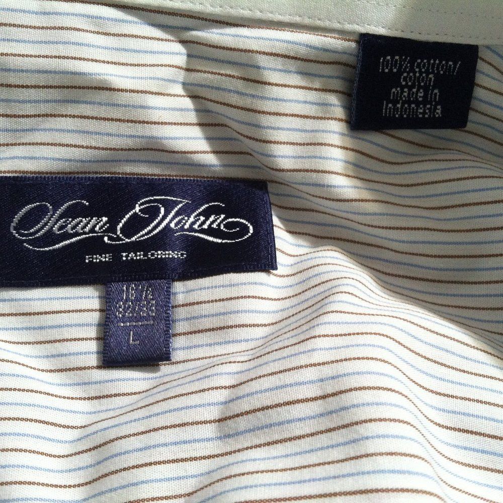 Sean John SEAN JOHN MENS COTTON DRESS SHIRT SIZE: 16.5/32-33 Size US L / EU 52-54 / 3 - 4 Thumbnail