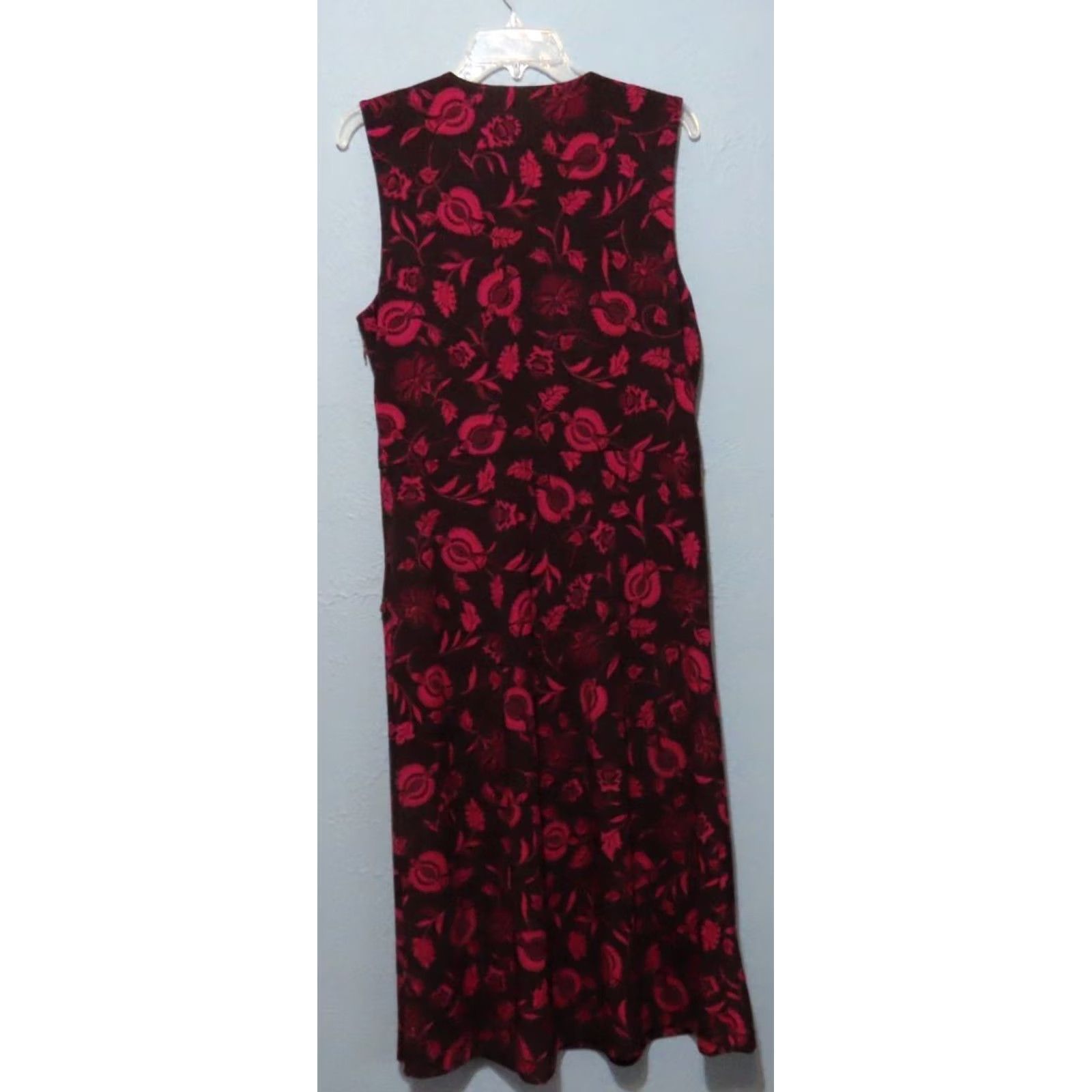 Ann Taylor Ann Taylor Sleeveless Brown Red Floral Maxi Dress Size 14 Size XL / US 12-14 / IT 48-50 - 6 Thumbnail