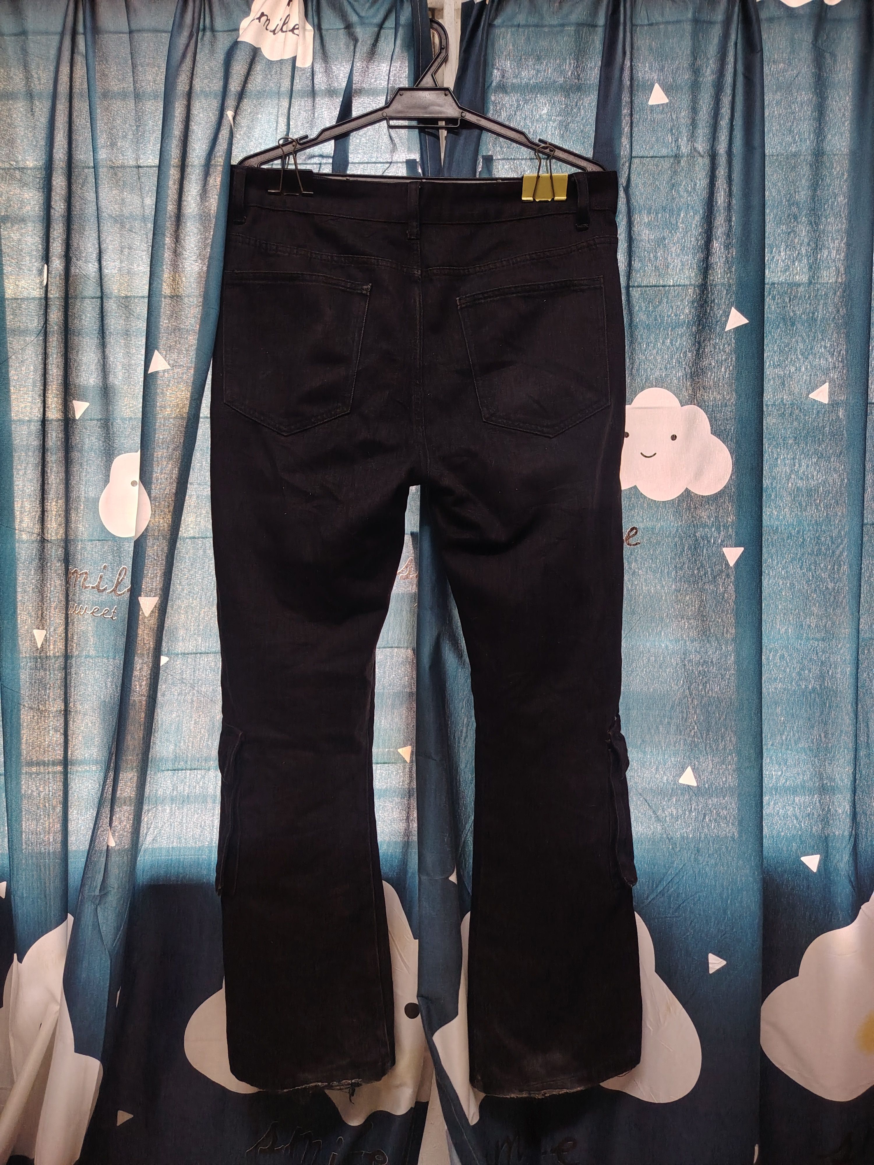 Seditionaries Black Cargo BootCut Jeans Size US 34 / EU 50 - 2 Thumbnail