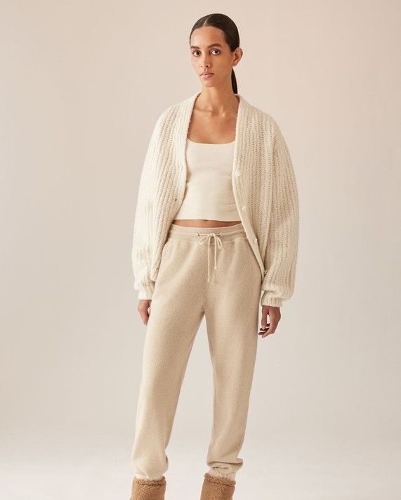 Loro Piana o1srvl11e1024 Cocooning Cashmere Sweatpant in Beige Size 30" / US 8 / IT 44 - 4 Thumbnail