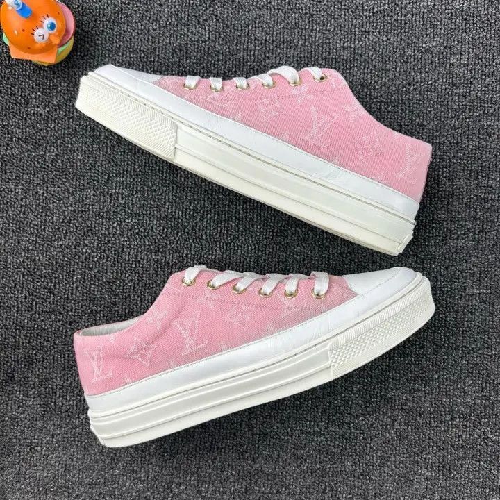 Louis Vuitton Louis Vuitton Pink Stellar Canvas Sneakers -2508 Size US 6 / IT 36 - 7 Thumbnail