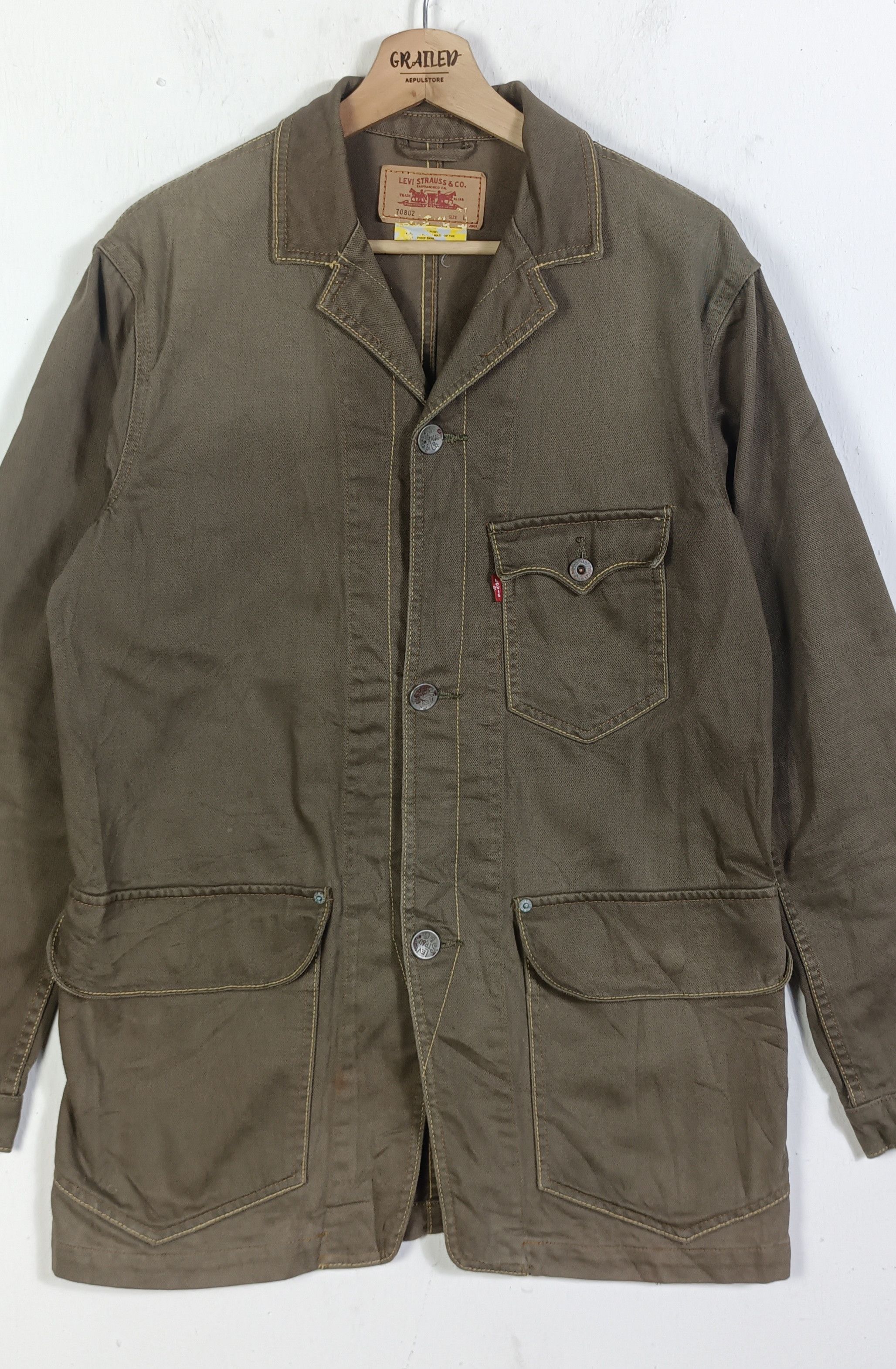 Levi's Vintage Clothing Rare Vintage🔥 Levi's Worker Western Pocket Jacket Size US L / EU 52-54 / 3 - 3 Thumbnail