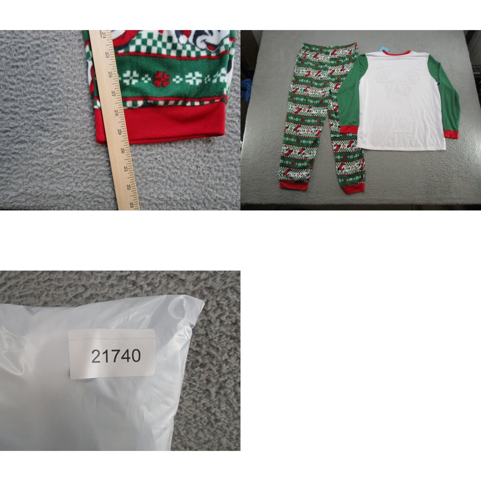 Disney Disney Pajama Set Shirt Men L Mickey Mouse Christmas Fleece Multicolor Plaid Christmas Theme Crew Neck Holiday Pajamas MENS Size US L / EU 52-54 / 3 - 9 Thumbnail