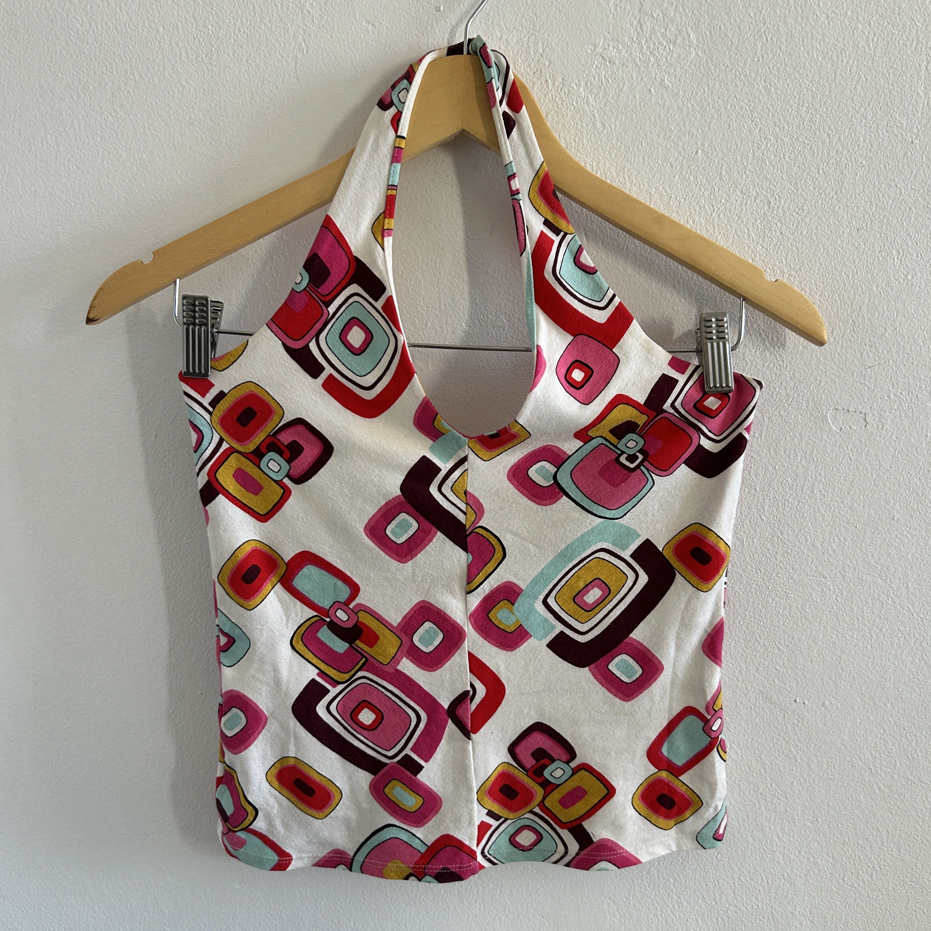 Vintage Vintage Y2K Geometric Print Halter Top Size M / US 6-8 / IT 42-44 - 12 Thumbnail