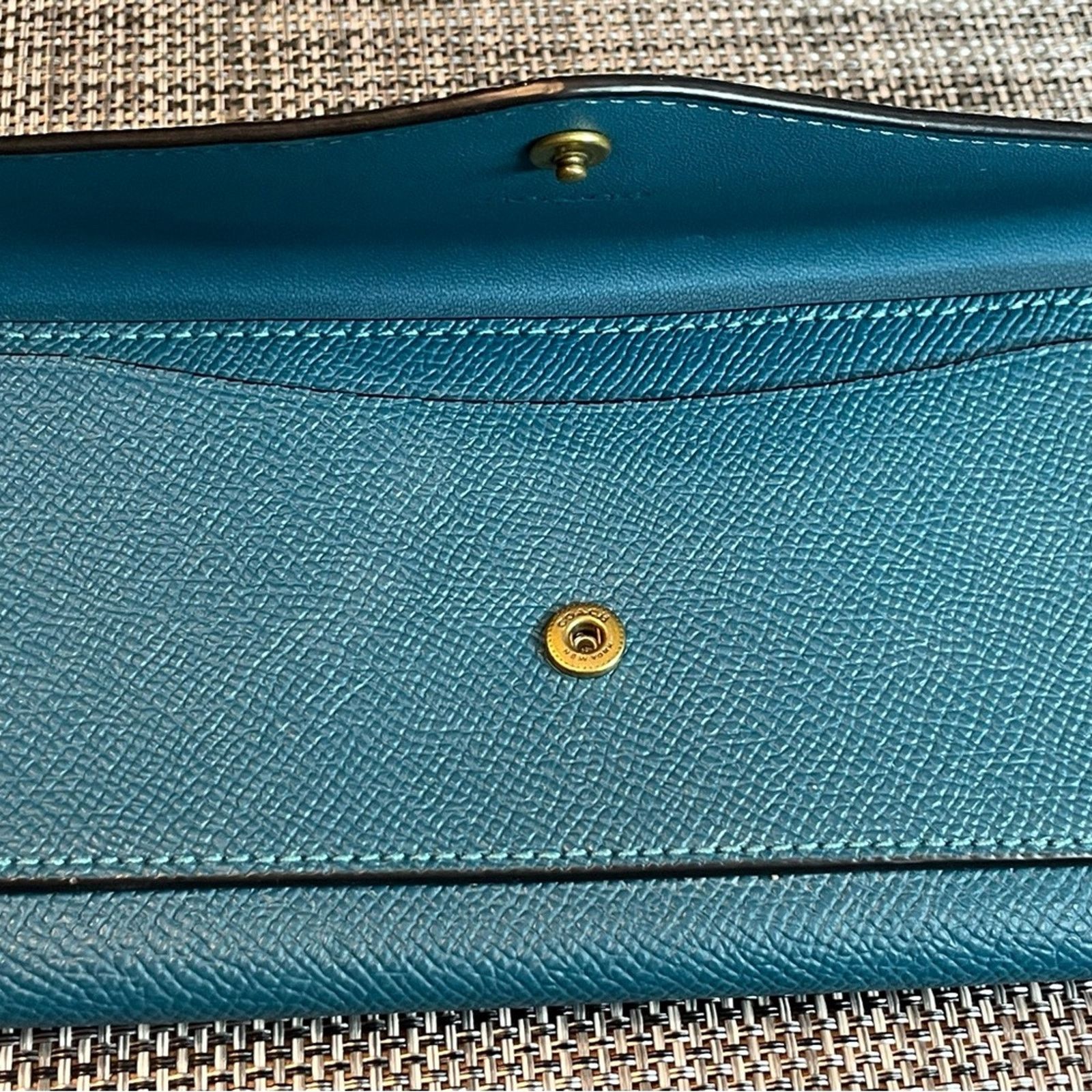 Coach Coach Crossgrain Texture Leather Wyn Envelope Wallet Size ONE SIZE - 5 Thumbnail