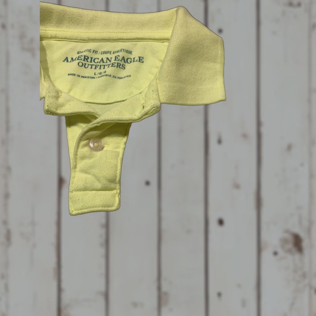 American Eagle Outfitters American Eagle Outfitters Polo Shirt Men Athletic Fit L Yellow Cotton Polyester Blend Size US L / EU 52-54 / 3 - 1 Thumbnail