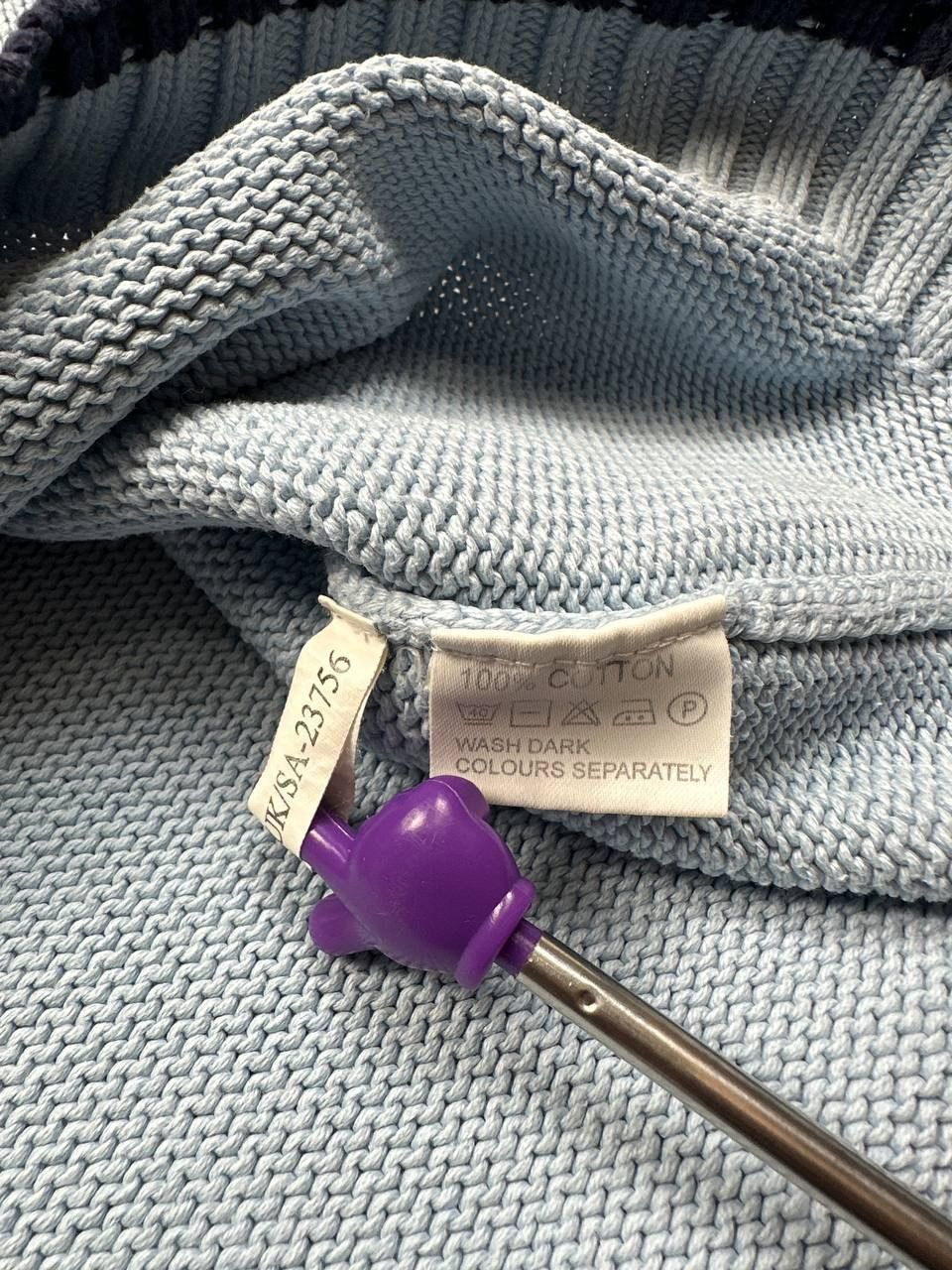 Yves Saint Laurent Vintage Yves Saint Laurent Knit Sweater, Size XL – Light Blu Size US XL / EU 56 / 4 - 5 Thumbnail