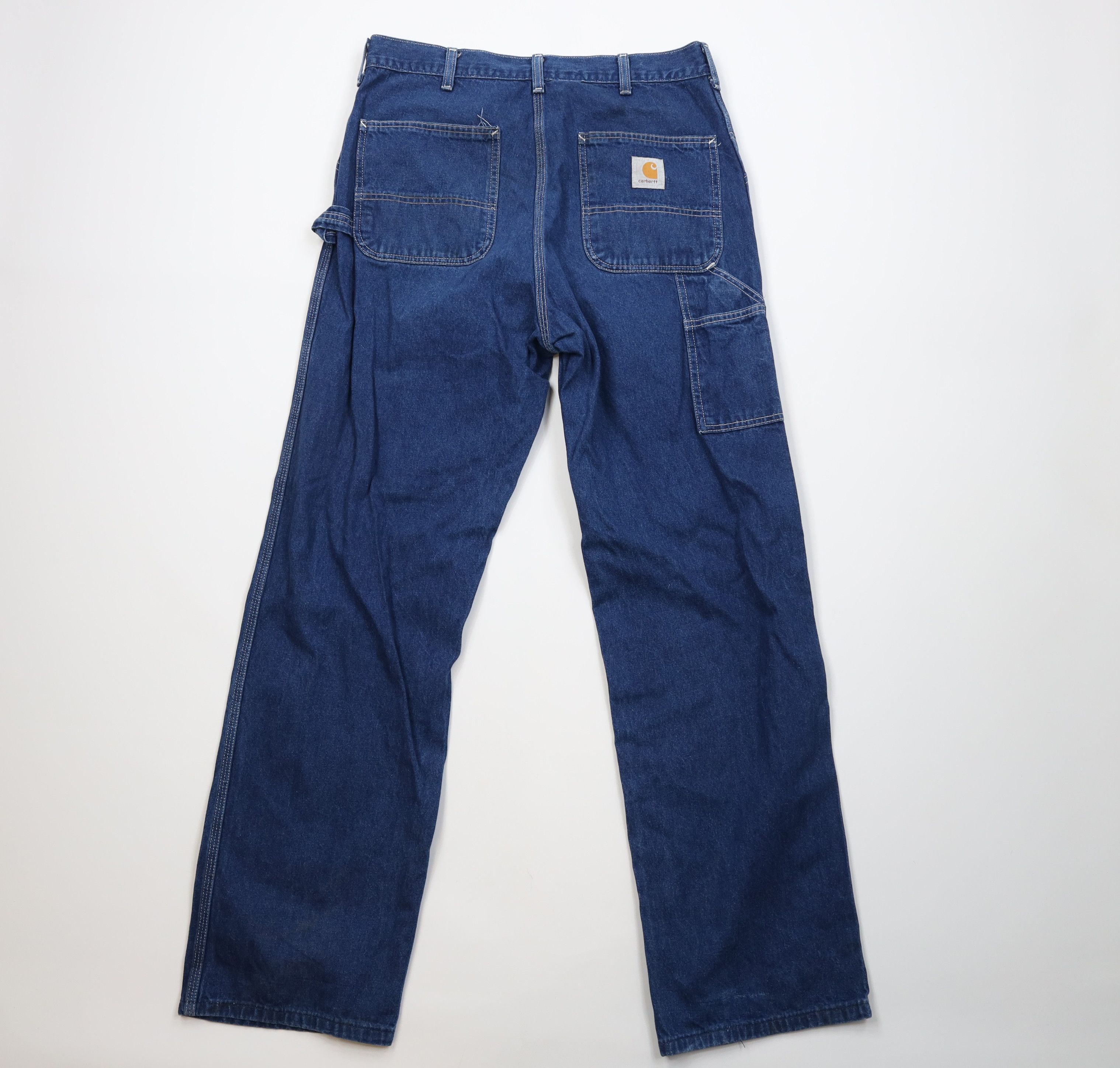 Carhartt Vintage 90s Carhartt Wide Leg Dungaree Denim Jeans Blue USA Size US 34 / EU 50 - 11 Thumbnail