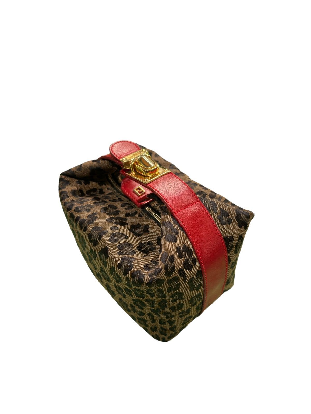 AUTHENTIC VINTAGE FENDI LEOPARD MINI VANITY POUCH