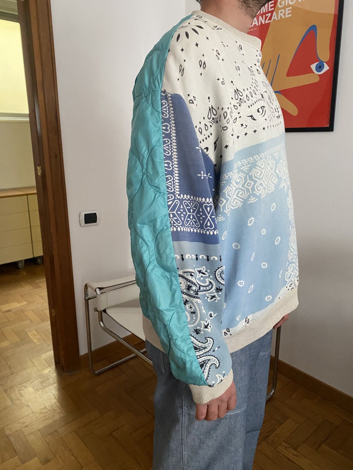 Kapital × Kapital Kountry Knit Bandana Bivouac Big Crewneck Blu Size US L / EU 52-54 / 3 - 11 Thumbnail