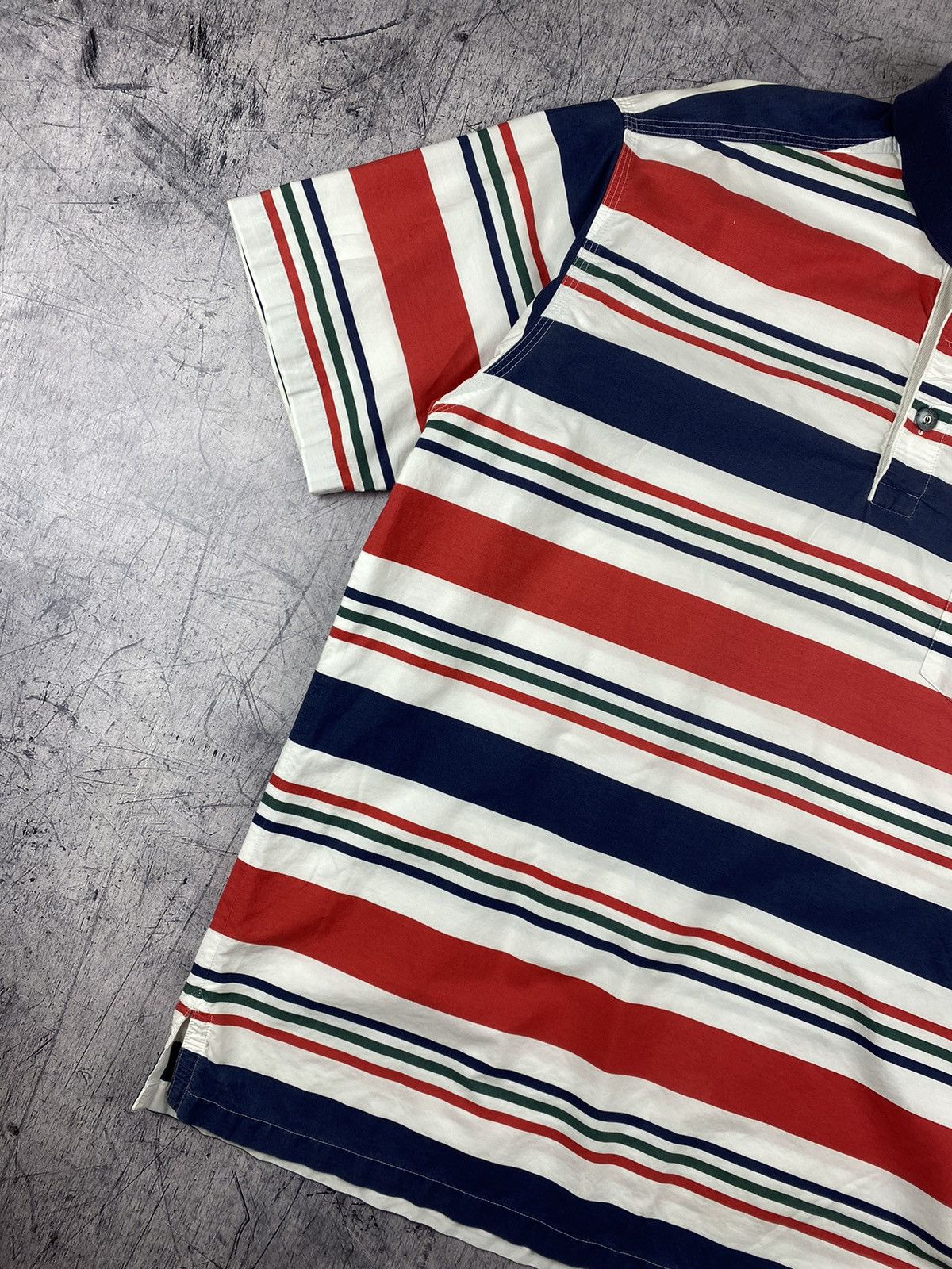 Lacoste Vintage Lacoste Striped Polo T Shirt Size XL Size US XL / EU 56 / 4 - 3 Thumbnail