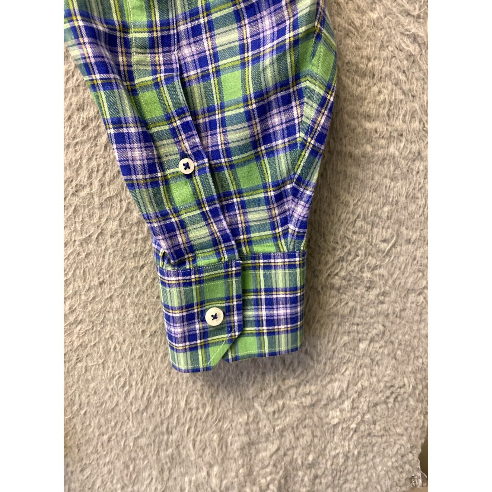 Vintage J Hilburn Long Sleeve Button Shirt Mens M Green Plaid Lightweight Slim /0481 Size US M / EU 48-50 / 2 - 6 Thumbnail