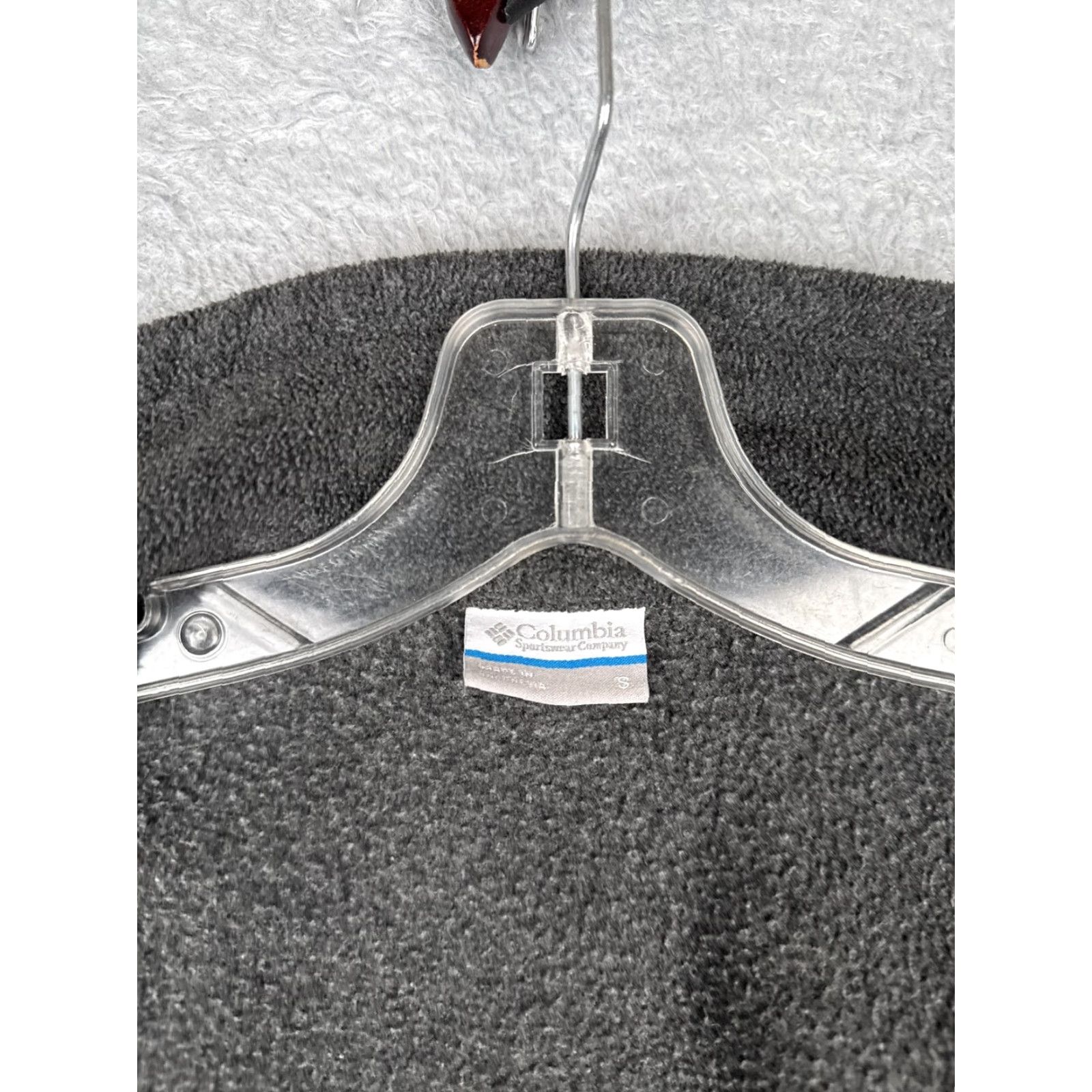 Columbia Jacket Womens Small Gray Fleece Full Zip Mock Neck Outdoors Hiking