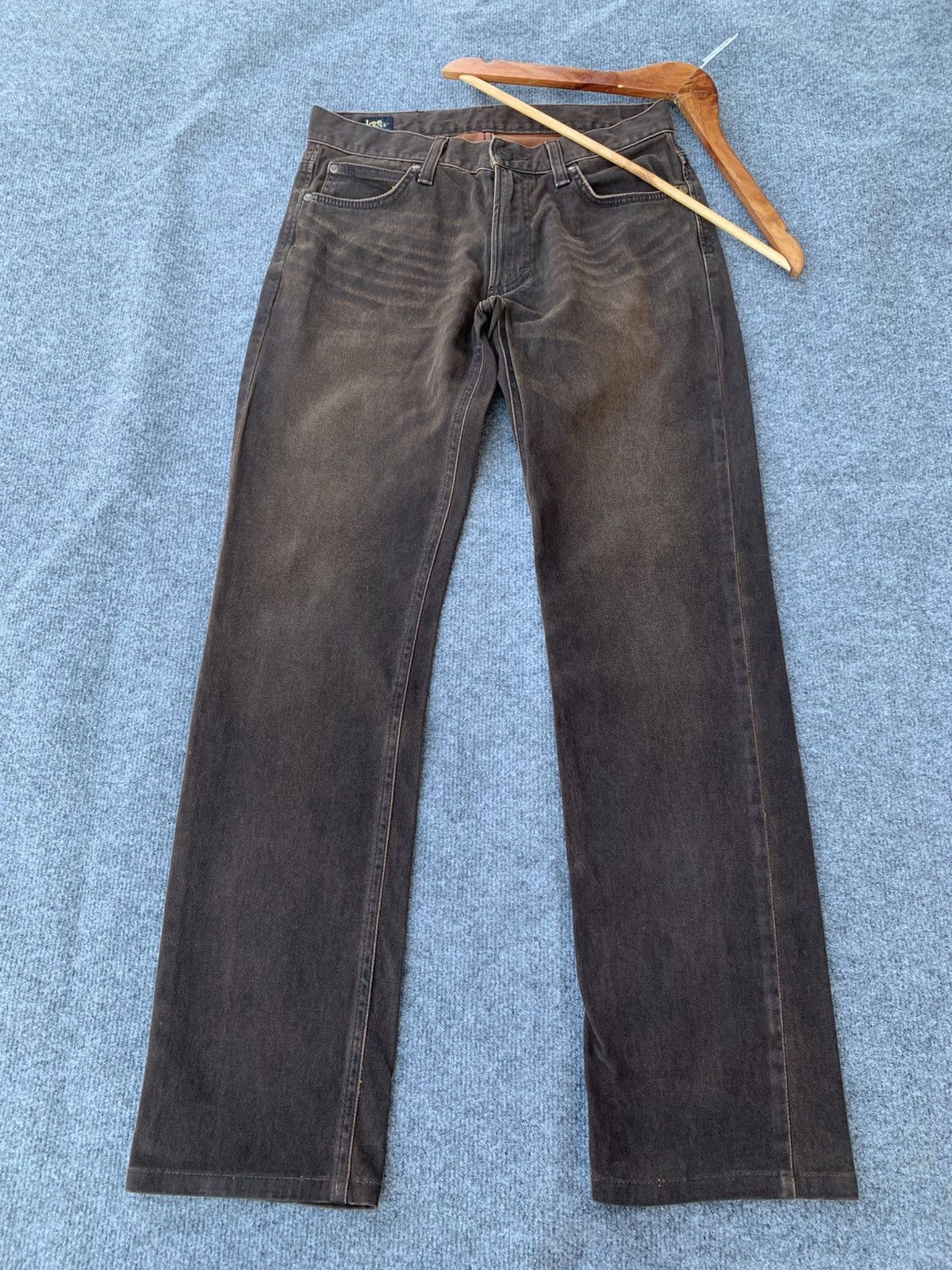 Lee VINTAGE LEE RIDERS SYNTHETIC LEATHER & FADED BROWN Size US 30 / EU 46 - 1 Thumbnail