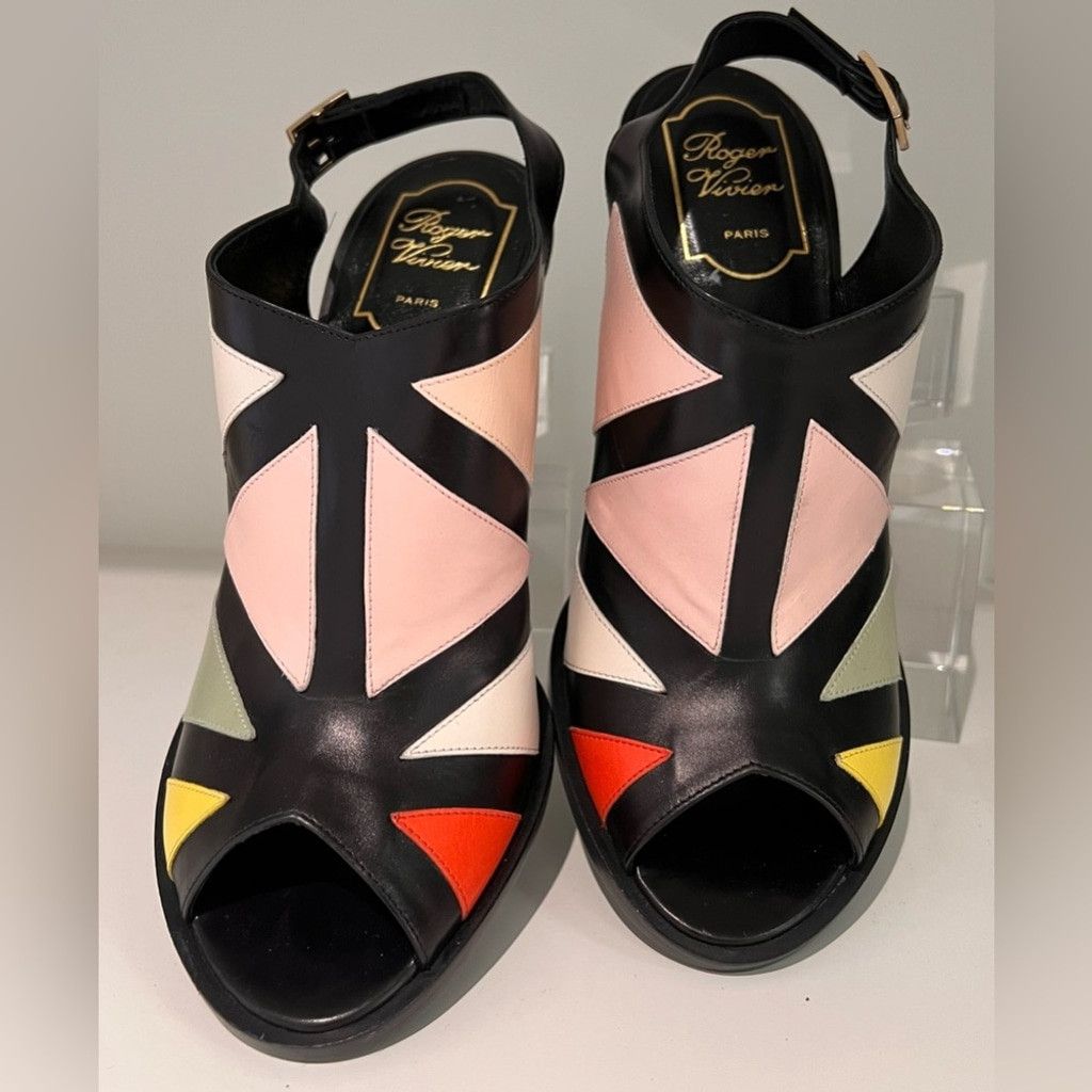 Roger Vivier Roger Vivier colour block heels, size 38. Size US 8 / IT 38 - 2 Thumbnail
