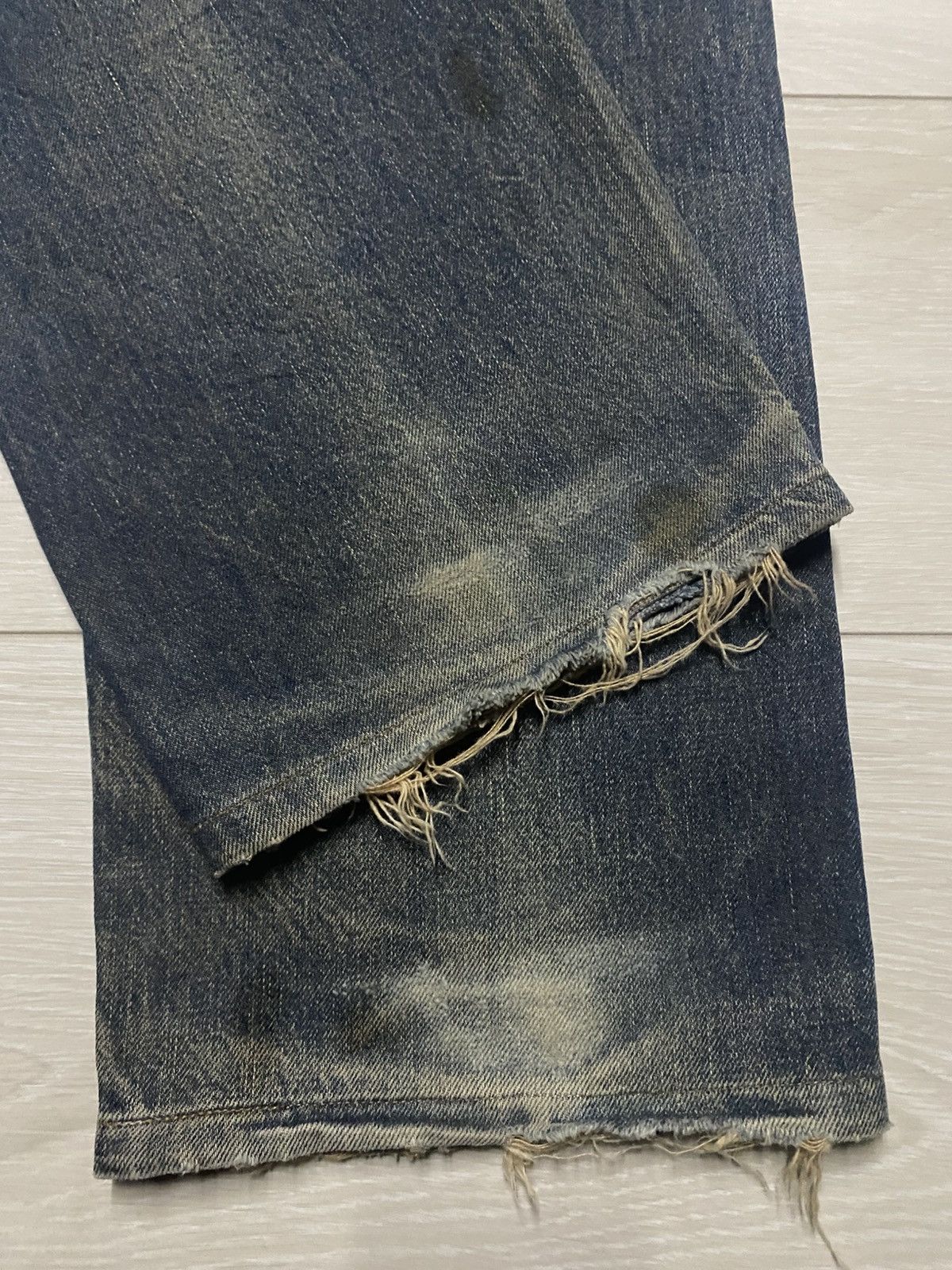 CDG by Comme des Garcons Casual Land Japan Brand Mud Wash Distressed Baggy Jeans Size US 34 / EU 50 - 8 Thumbnail