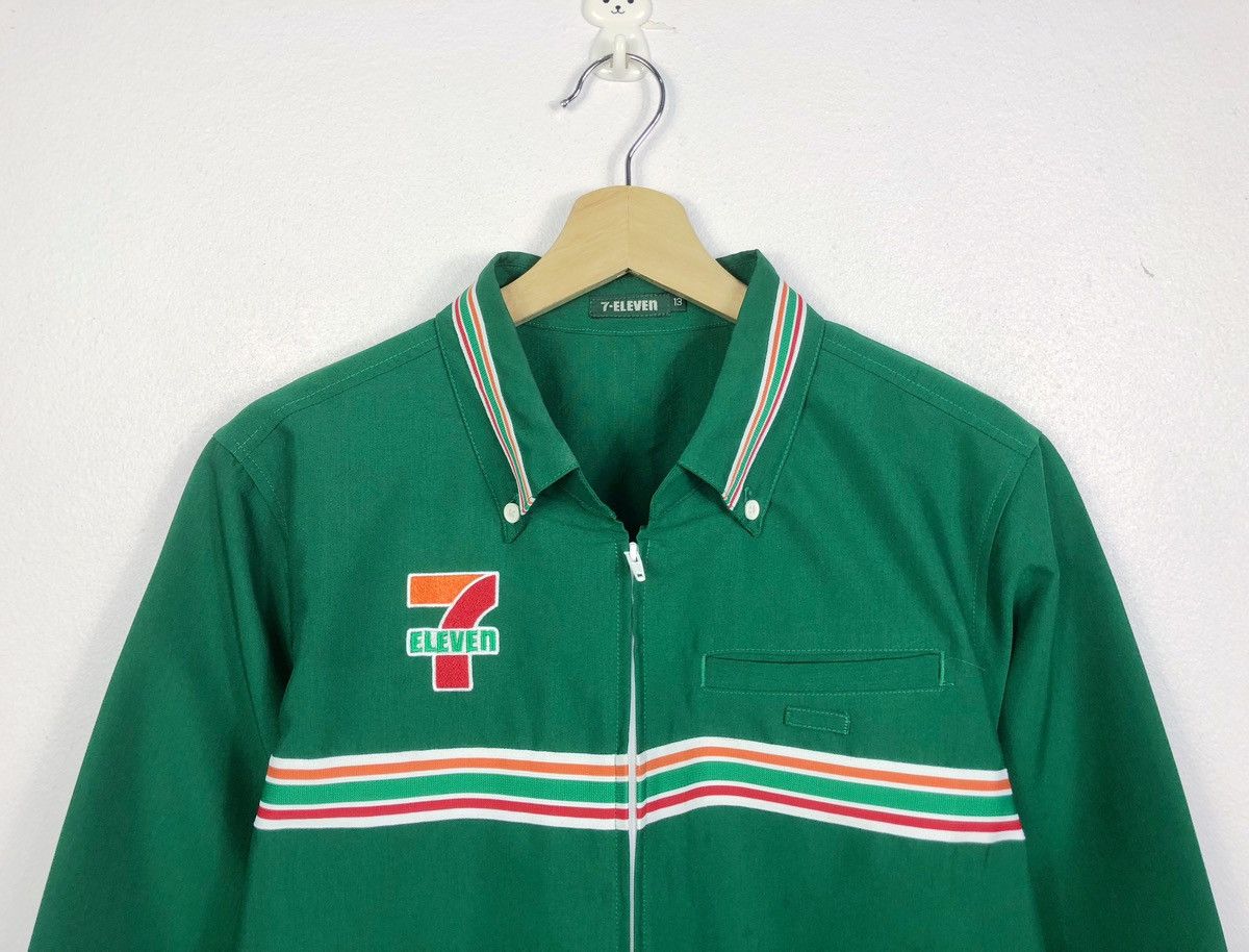 Uniform Wares Rare Vintage 7 Eleven 7-11 LS Zipper Uniform Shirt Size US M / EU 48-50 / 2 - 2 Thumbnail
