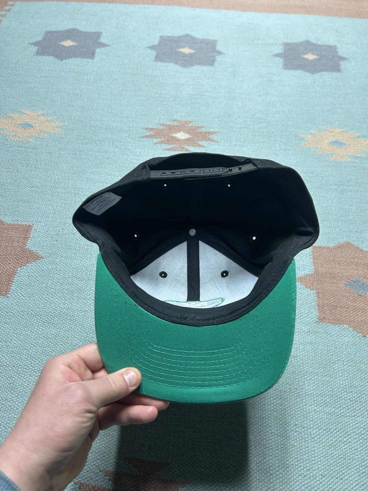 Vintage Vtg SnapBack hat NK seeds black teal embroidered farm feed Size ONE SIZE - 5 Thumbnail