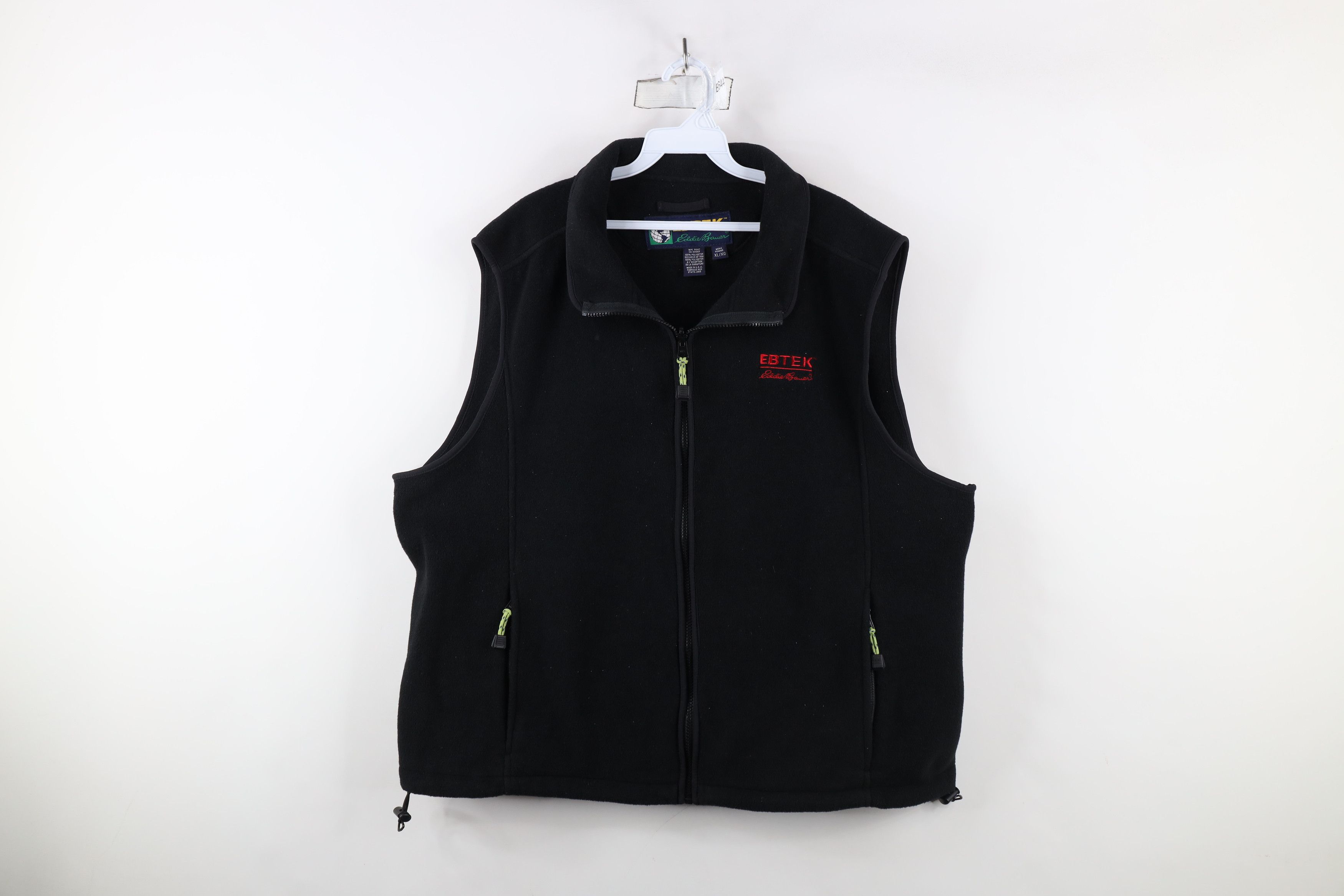 Eddie Bauer × Vintage Vintage 90s Eddie Bauer EbTek Fleece Vest Jacket Black USA Size US XL / EU 56 / 4 - 1 Thumbnail