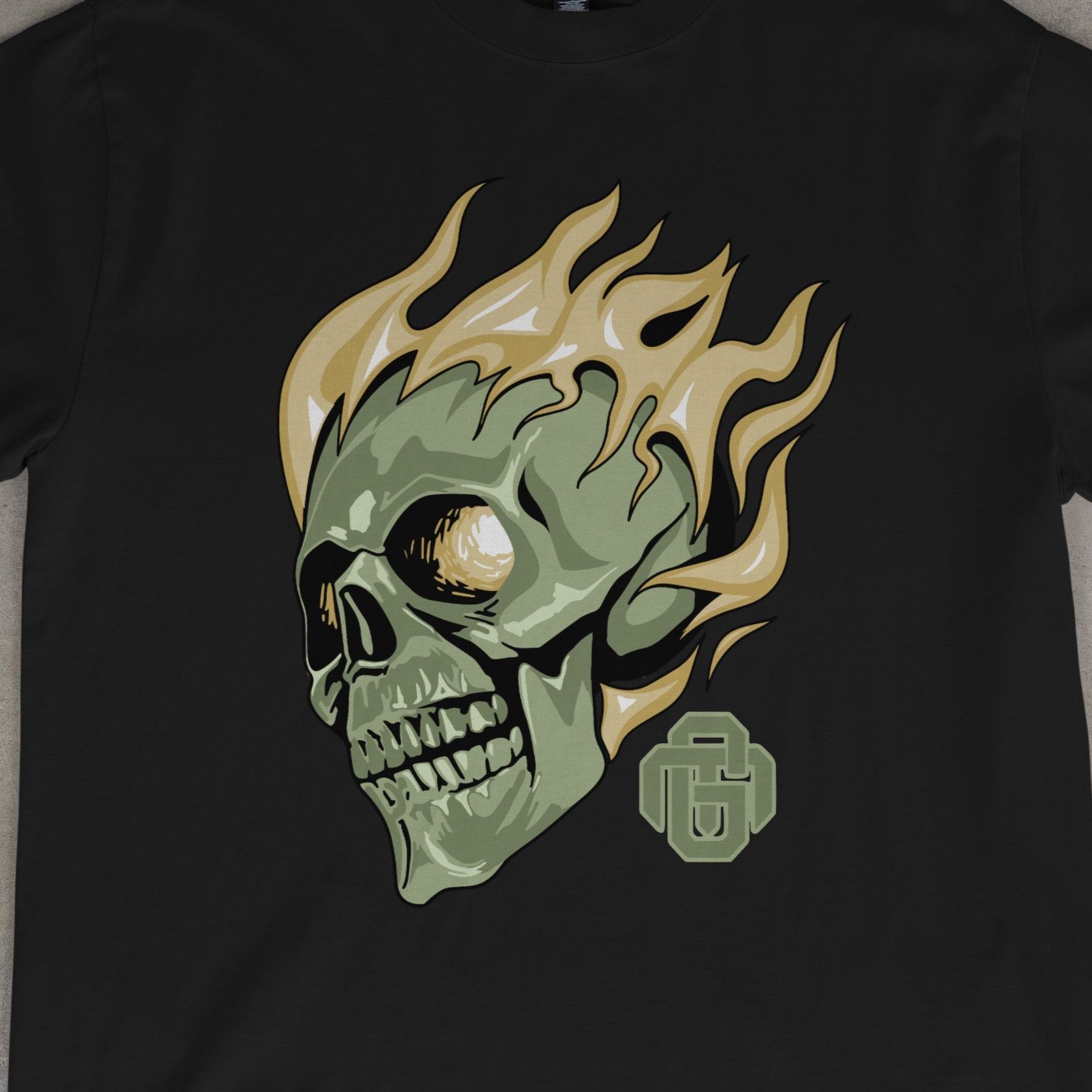 Designer × Vintage Flame Skull T Shirt Summer 2025 Size US L / EU 52-54 / 3 - 2 Thumbnail