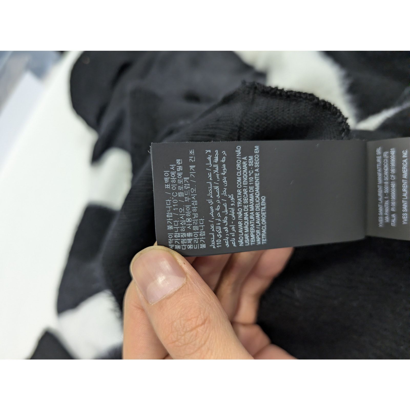 Saint Laurent Paris o1rshd1 graphic-print wool jumper sweater Sweatshirt Size US M / EU 48-50 / 2 - 20 Thumbnail