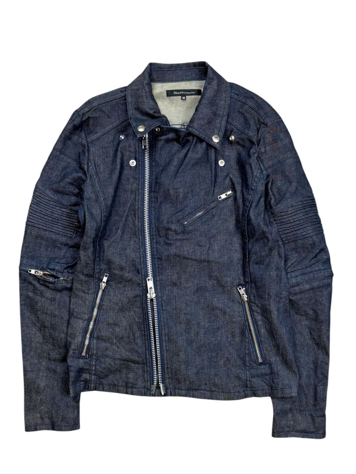 Isamu Katayama Backlash 2000s Black by Vanquish - Rider Denim Jacket Size US M / EU 48-50 / 2 - 3 Thumbnail