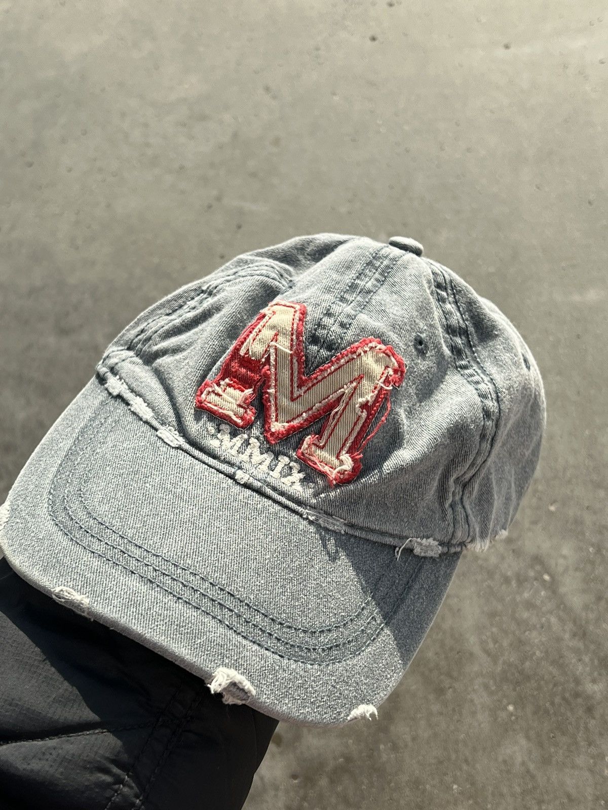 Japanese Brand × Vintage Distressed denim cap hat streetwear Size ONE SIZE - 2 Thumbnail