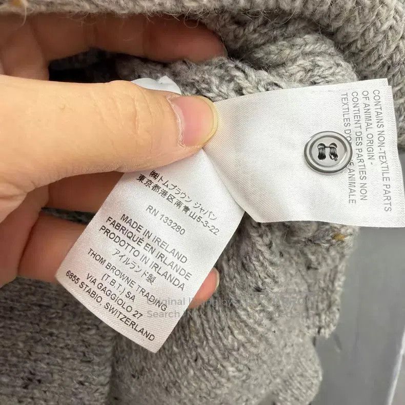 Thom Browne Thom Browne Classic Gray Mohair Wool Knit Sweater Size US L / EU 52-54 / 3 - 6 Thumbnail