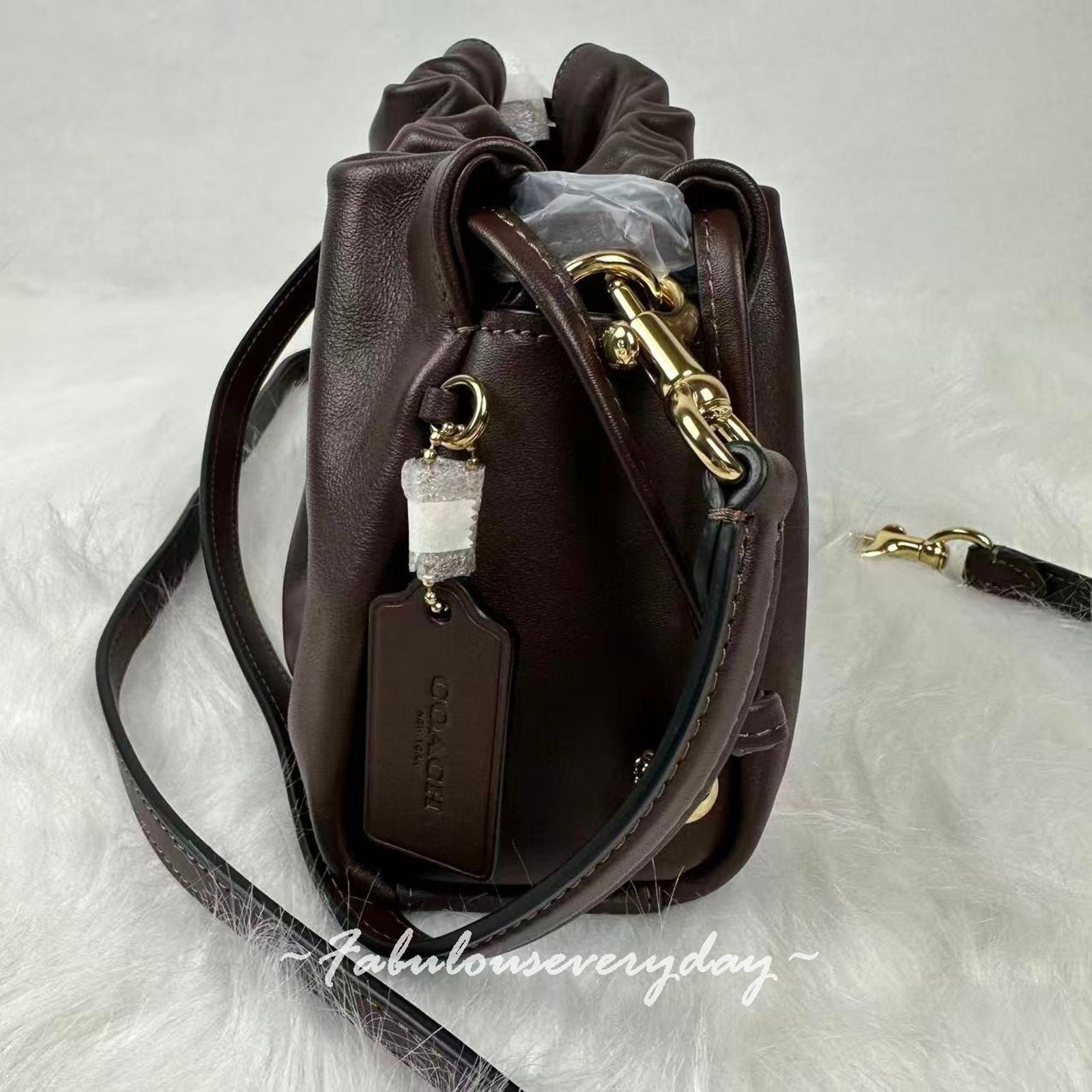 Coach Coach Faye Shoulder Bag Crossbody Leather/Gold/Maple CV529 Size ONE SIZE - 3 Thumbnail