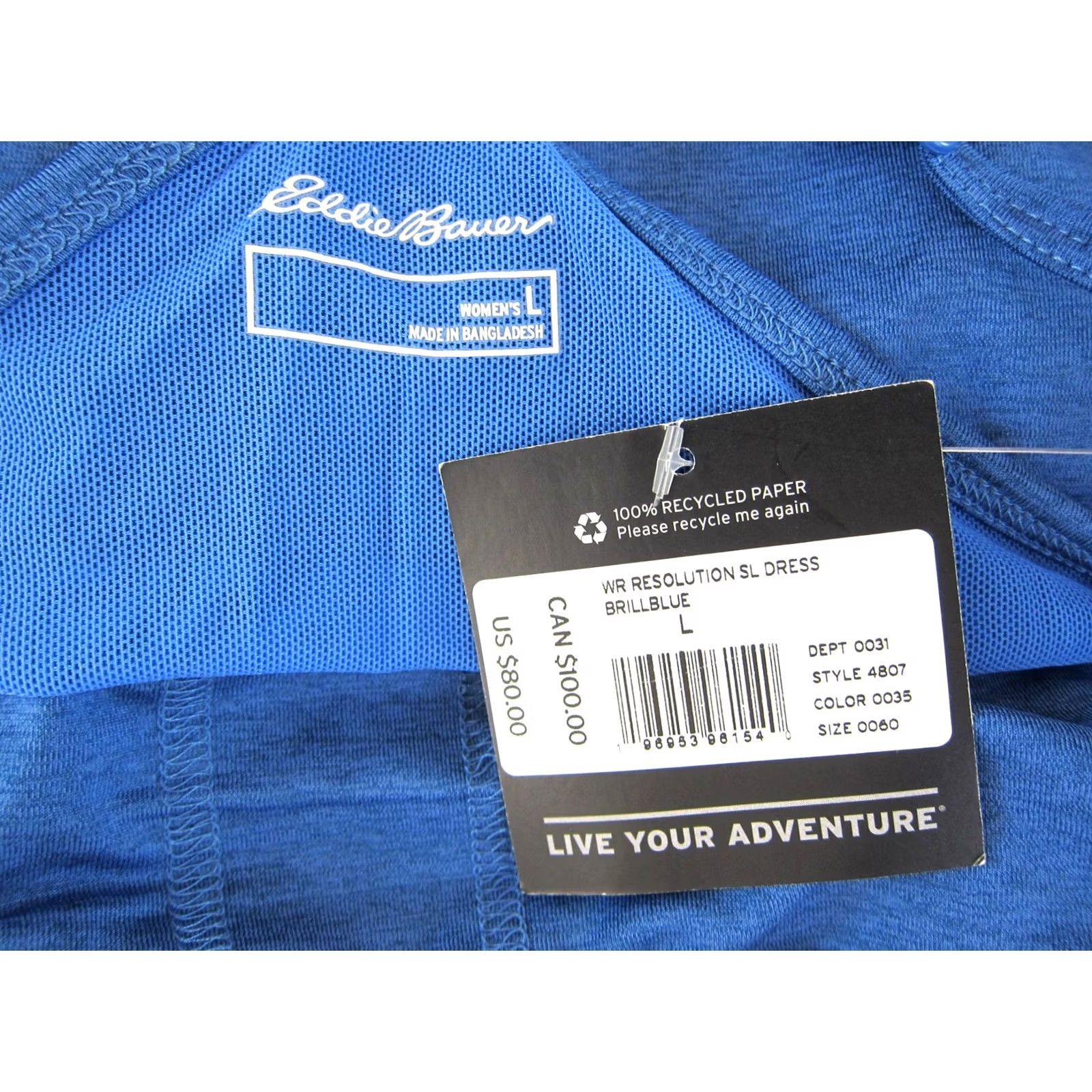 Eddie Bauer VINTAGE Eddie Bauer Brill Blue Sleeveless Lined Resolution Tennis Sport Tank Dress L Size L / US 10 / IT 46 - 3 Thumbnail
