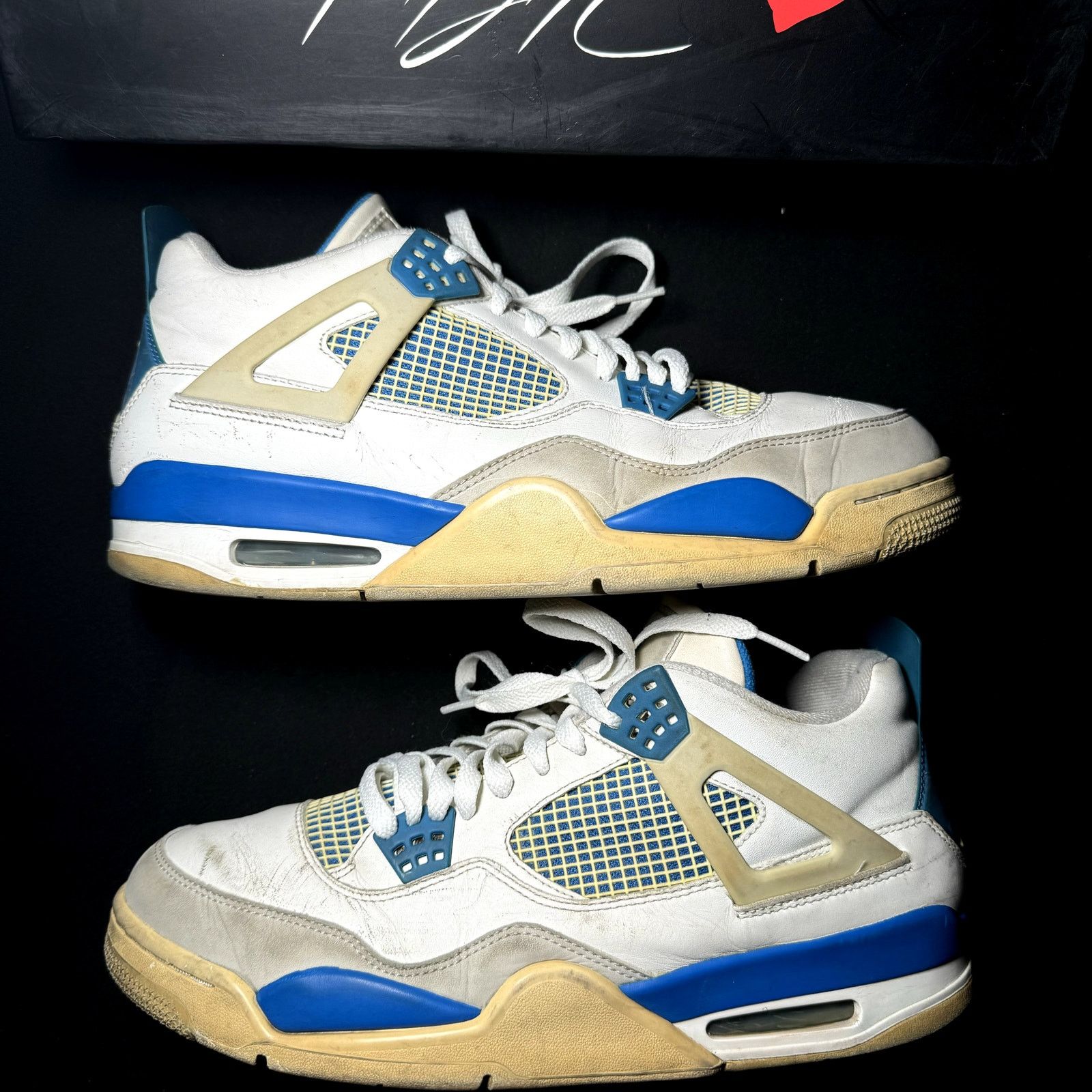 Jordan Brand × Nike Size 12 - Air Jordan 4 Retro Military Blue 2012 Men's Shoes Size US 12 / EU 45 - 2 Thumbnail