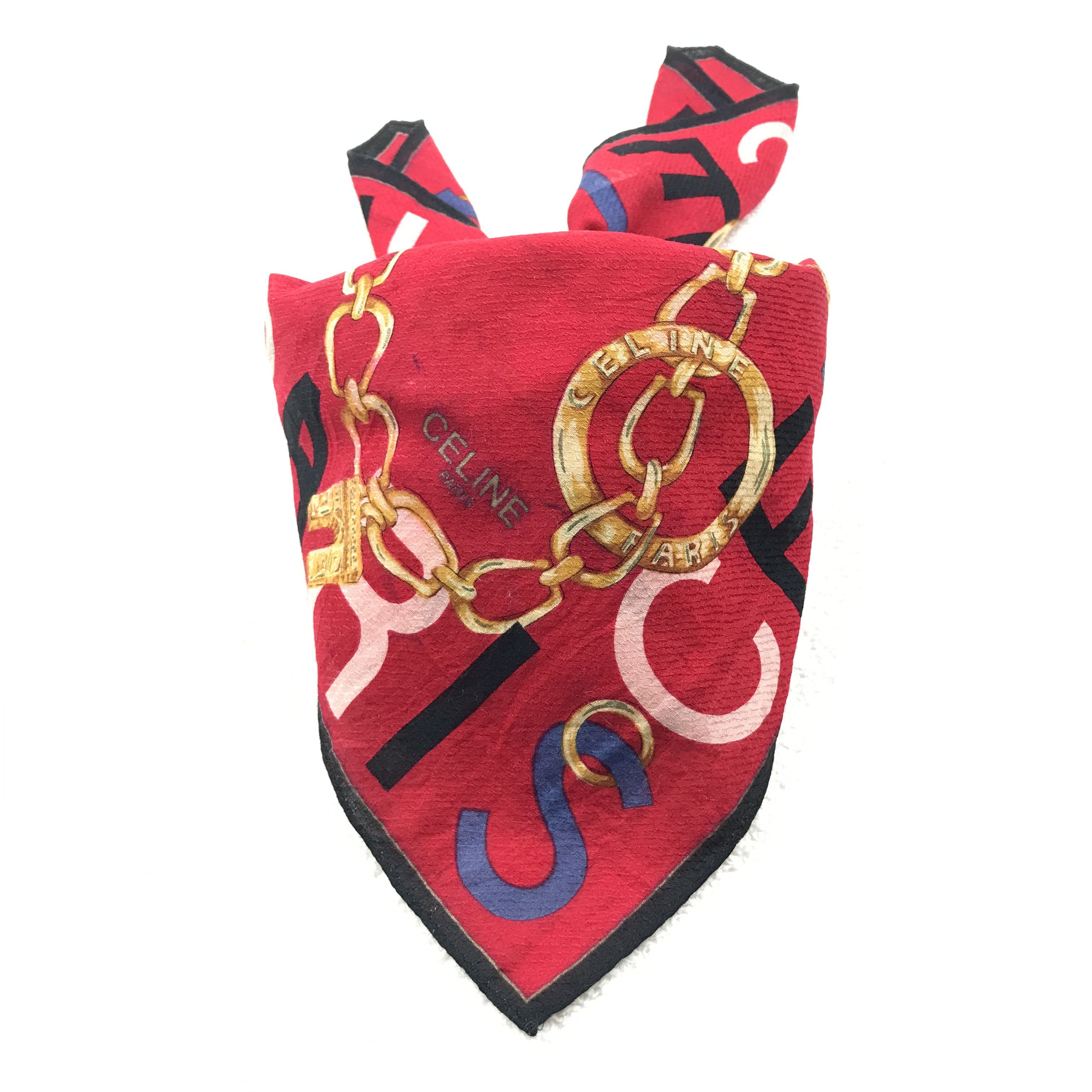Celine Vintage Celine Bandana Neckerchief Handkerchief Size ONE SIZE - 4 Thumbnail