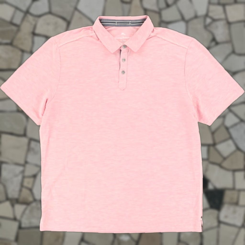 Tommy Bahama Tommy Bahama Polo Shirt Coasta Vera Stretch Heather Pink XL Men Size US XL / EU 56 / 4 - 1 Thumbnail