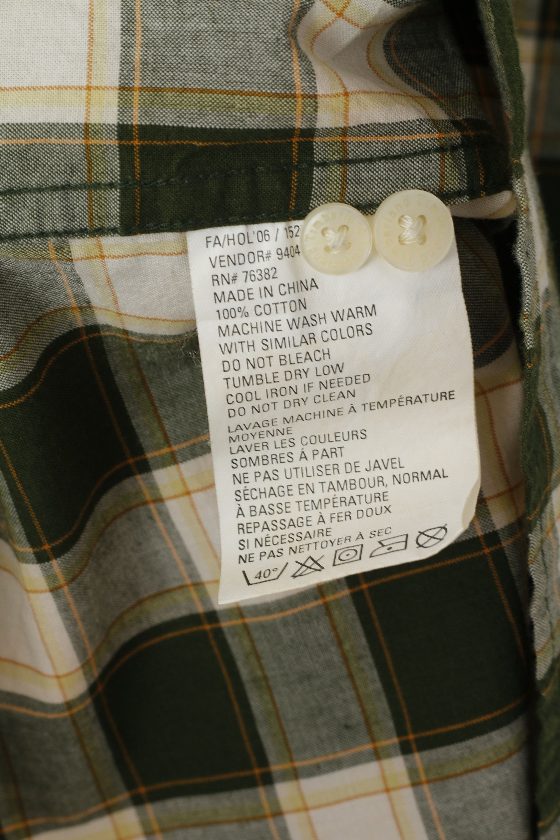 Timberland Timberland Men XL Casual Shirt Green Check 1952 Size US XL / EU 56 / 4 - 3 Thumbnail