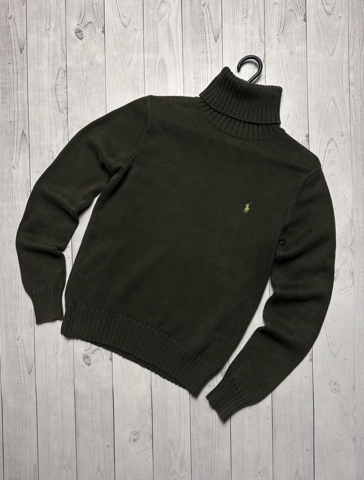 Polo Ralph Lauren × Ralph Lauren × Vintage Vintage Polo Ralph Lauren sweater women's M green turtleneck Size M / US 6-8 / IT 42-44 - 7 Thumbnail