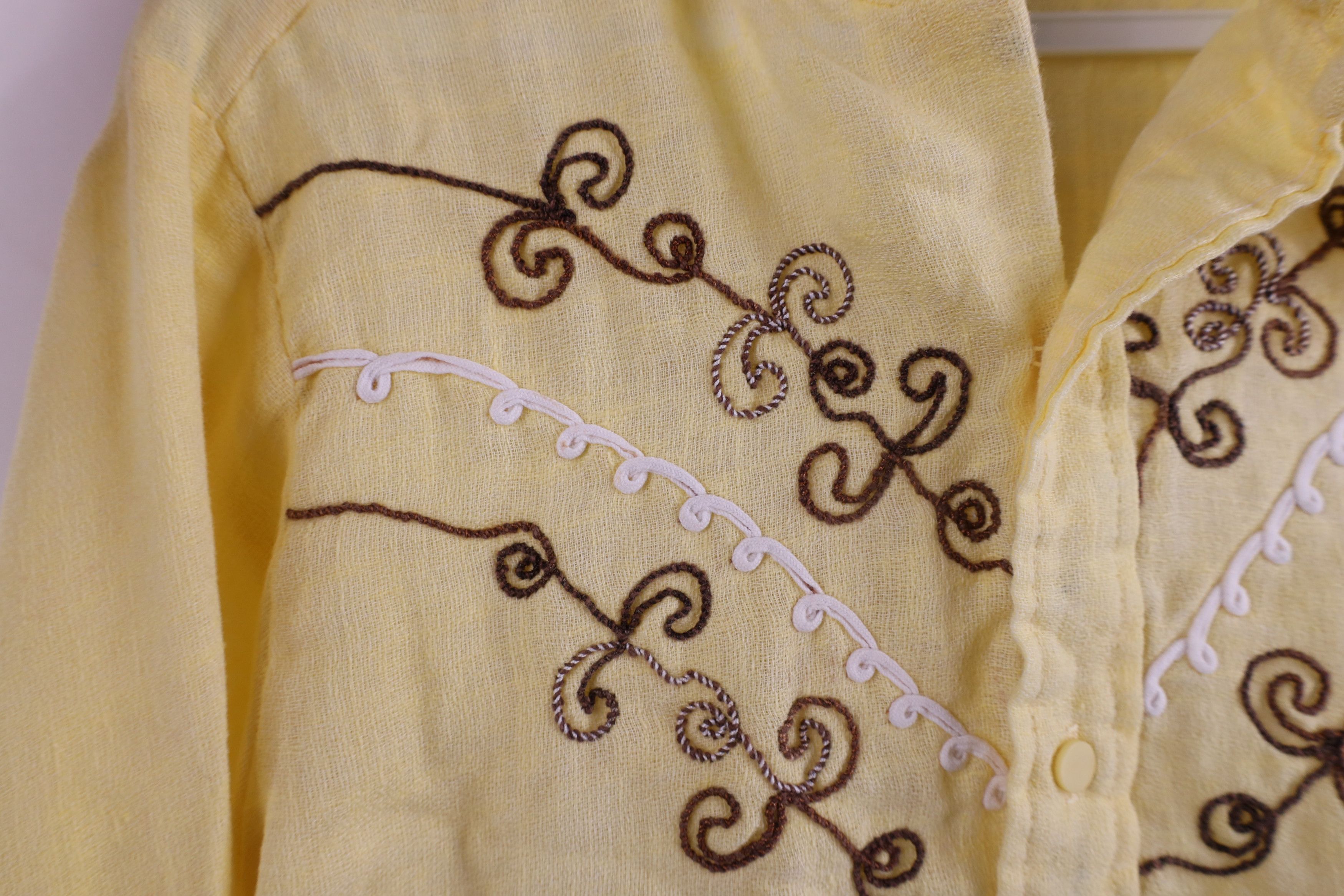 Vintage Vintage 60s 70s Rockabilly Chain Stitch Western Button Shirt Size US M / EU 48-50 / 2 - 8 Thumbnail
