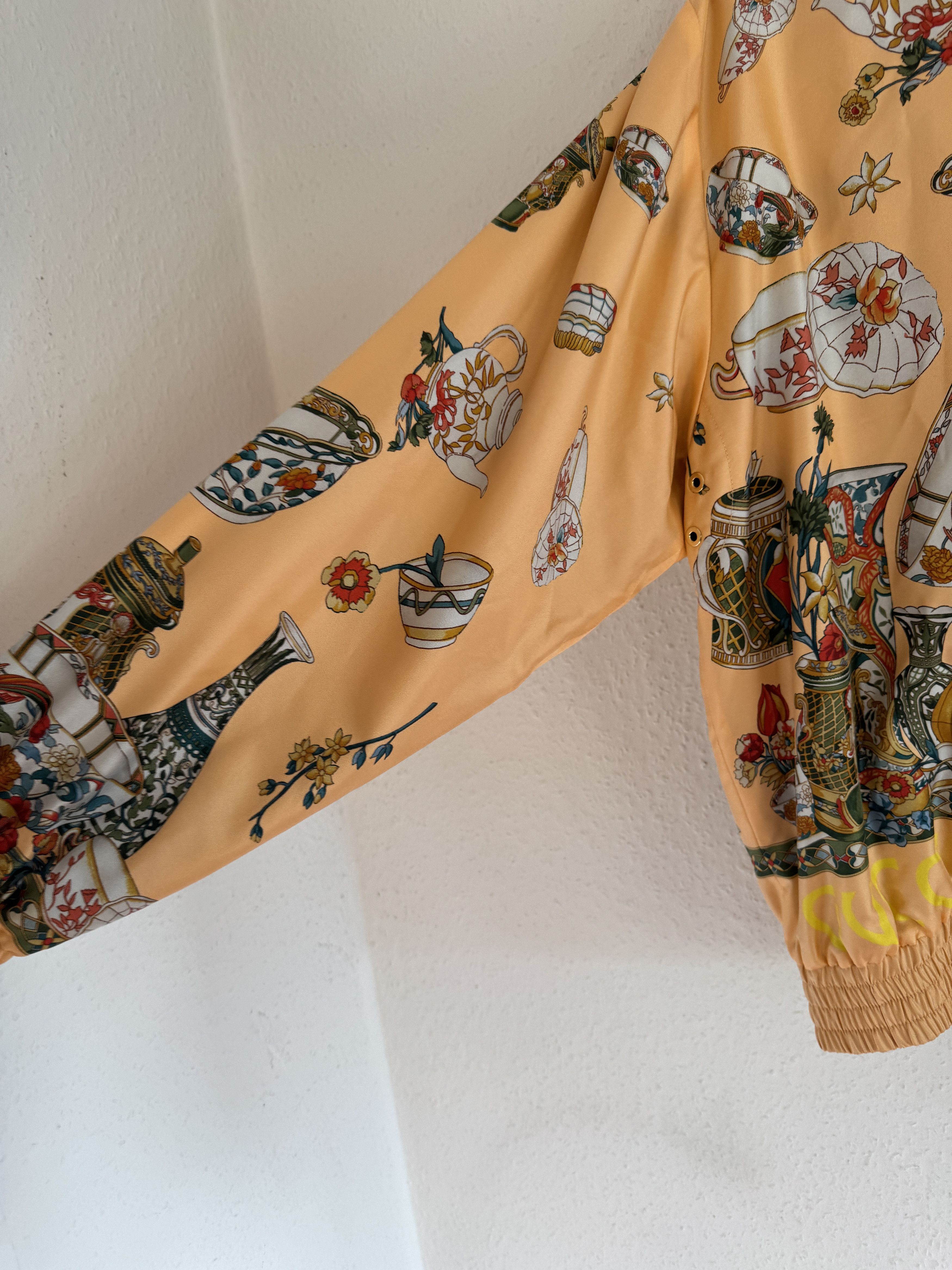Gucci 1of1 SAMPLE Ceramic Print Silk Track Jacket Size US L / EU 52-54 / 3 - 19 Thumbnail