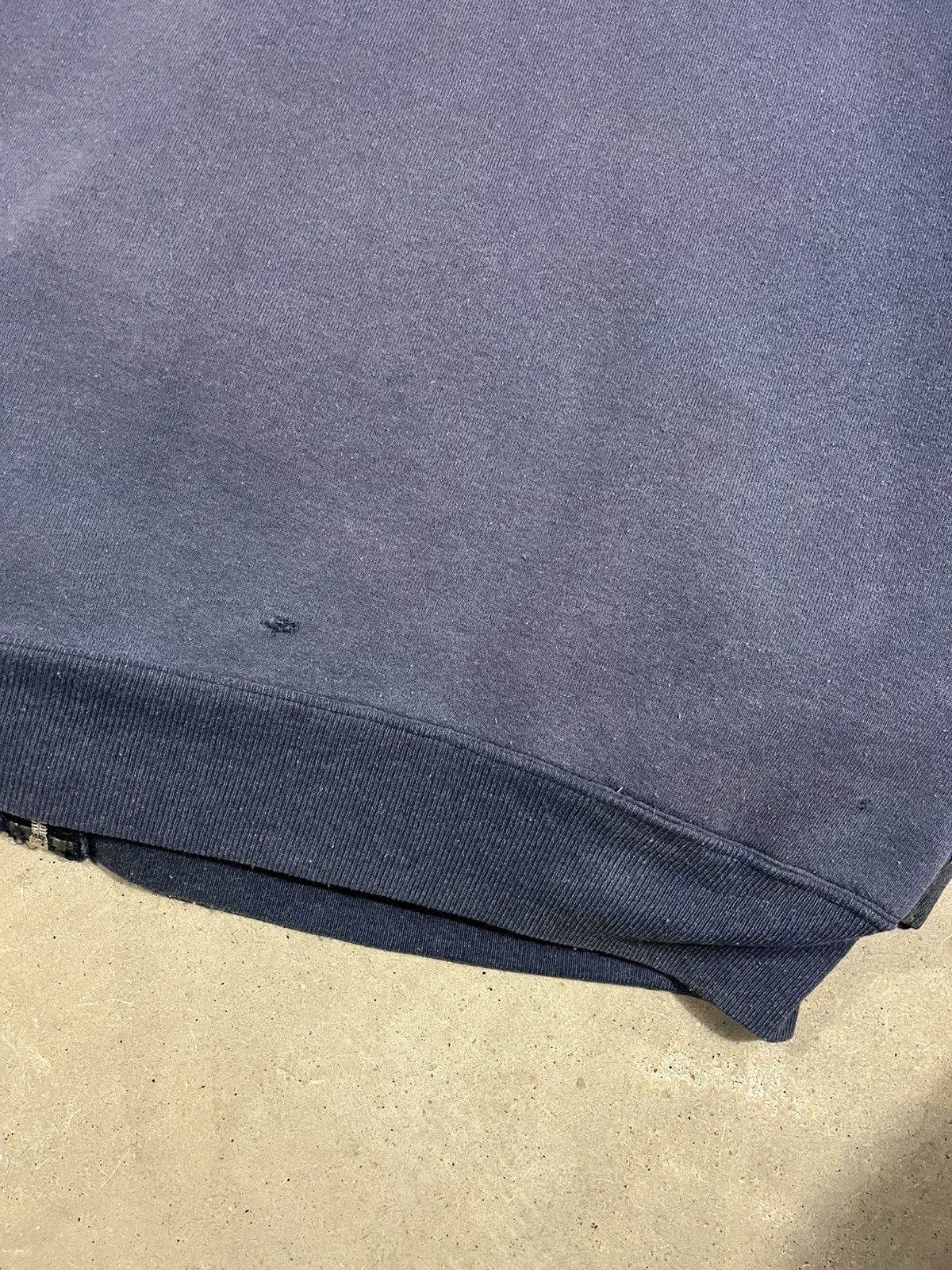 Vintage Vintage 90s Thermal Lined Zip Hoodie Sweatshirt Faded Blue Size US XL / EU 56 / 4 - 6 Thumbnail