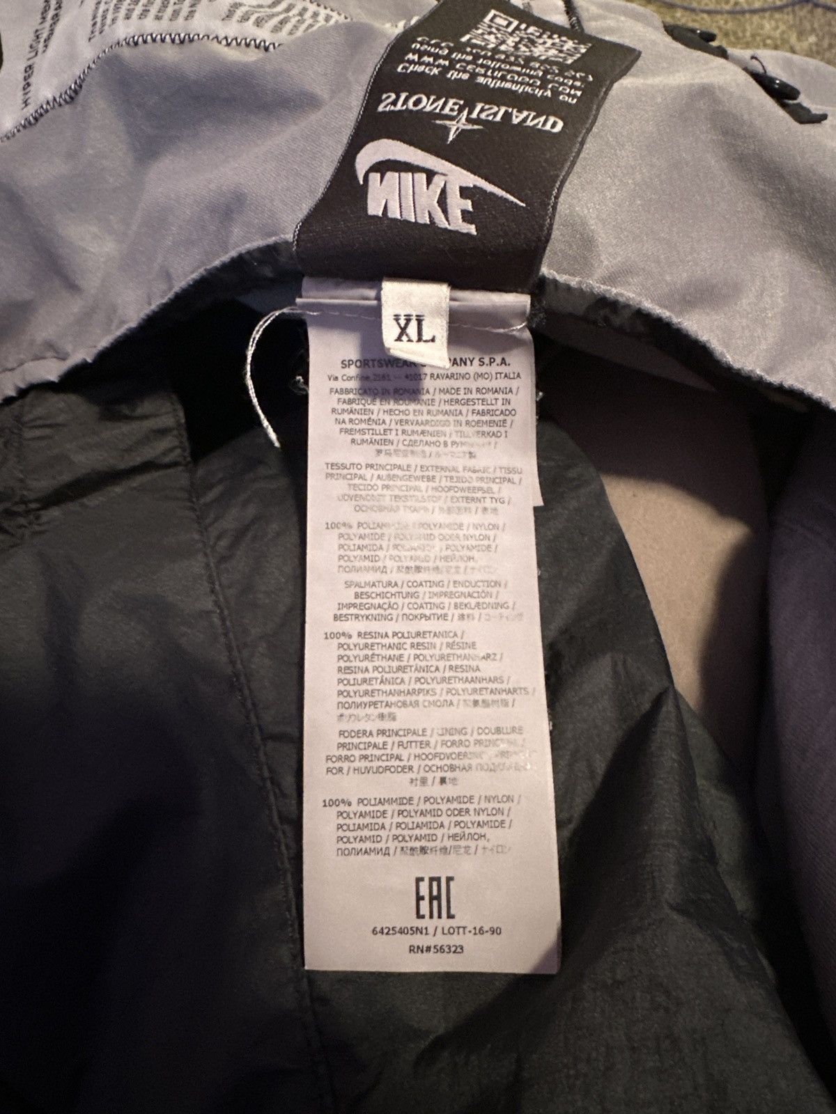 Nike × Stone Island NikeLab x Stone Island black Windrunner