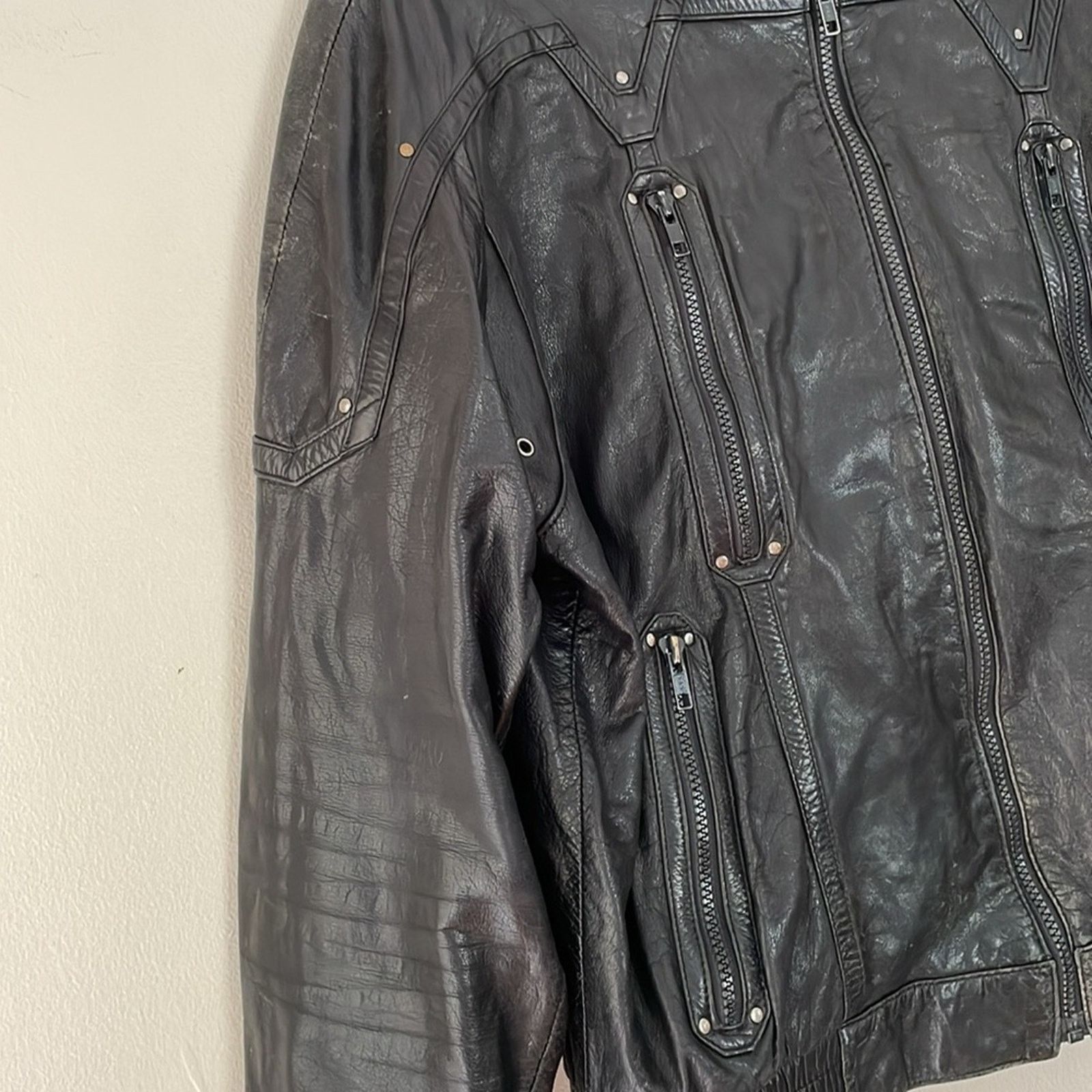 Harley Davidson Vintage Hein Gericke Harley Davidson Leather Jacket Black L Size US L / EU 52-54 / 3 - 3 Thumbnail