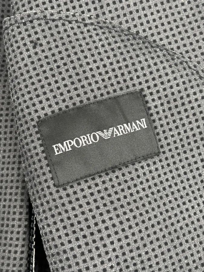 Emporio Armani SS2014 Emporio Armani Dark Grey Leather Perforated Laser-Cut Jacket Size US L / EU 52-54 / 3 - 11 Thumbnail